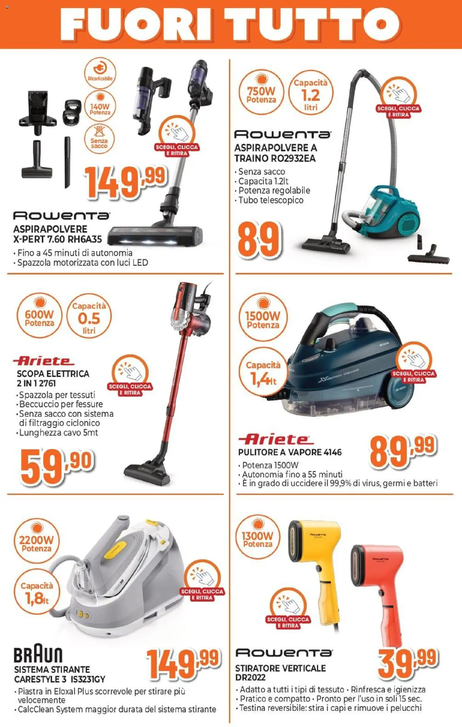 Volantino Expert del 27.12.2025 | Pagina: 13 | Prodotti: Stiratore verticale, Scopa elettrica, Tubo, Scopa