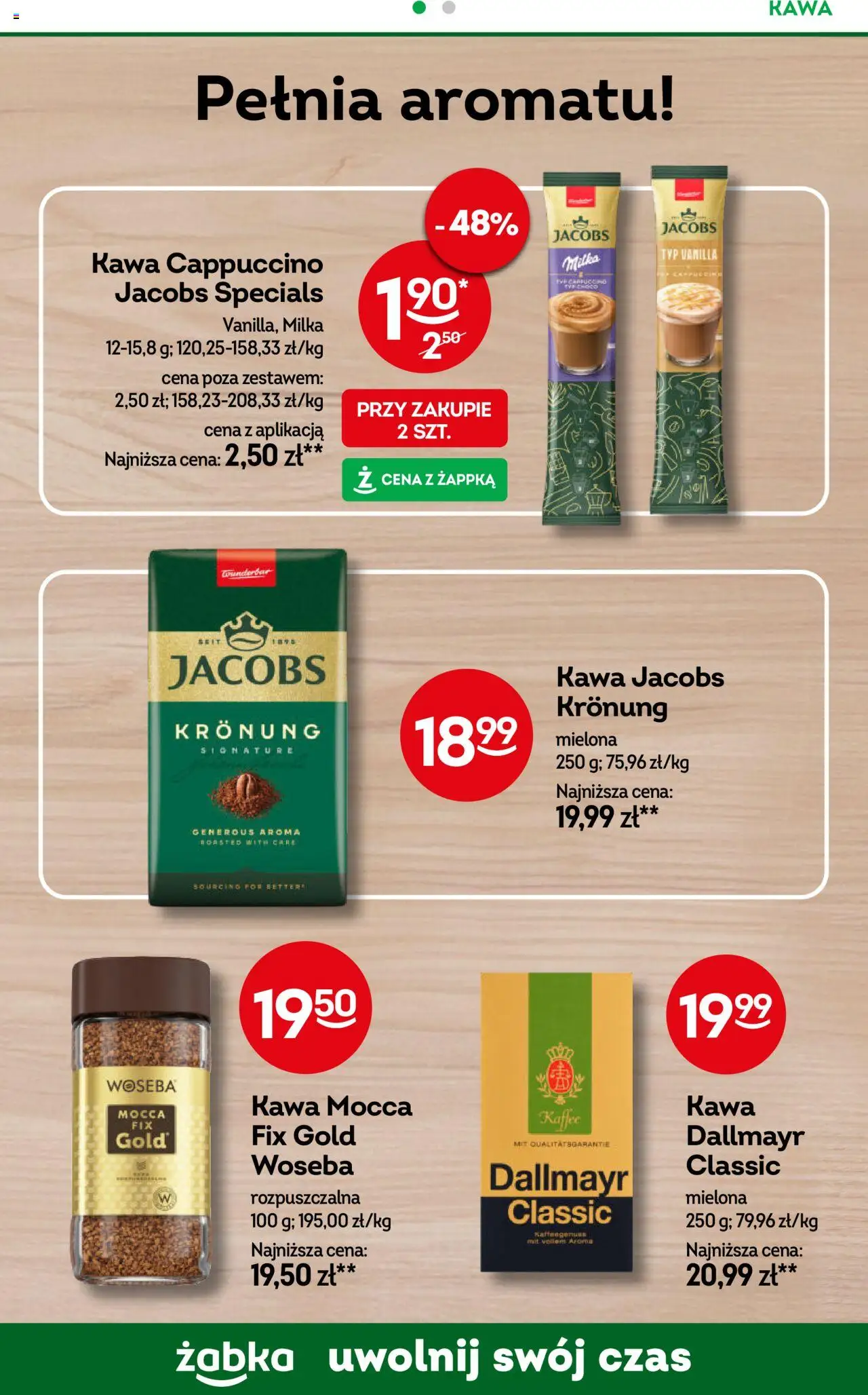 Żabka Gazetka od 04.06.2025 | Strona: 90 | Produkty: Kawa jacobs, Kawa Dallmayr, Cappuccino, Milka
