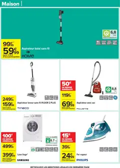 Carrefour - Prévisualisation de Carrefour catalogue semaine 44 valide à partir de 28.10.2025 | Page: 66 | Produits: Poids, Aspirateur balai sans fil, Balai, Batterie