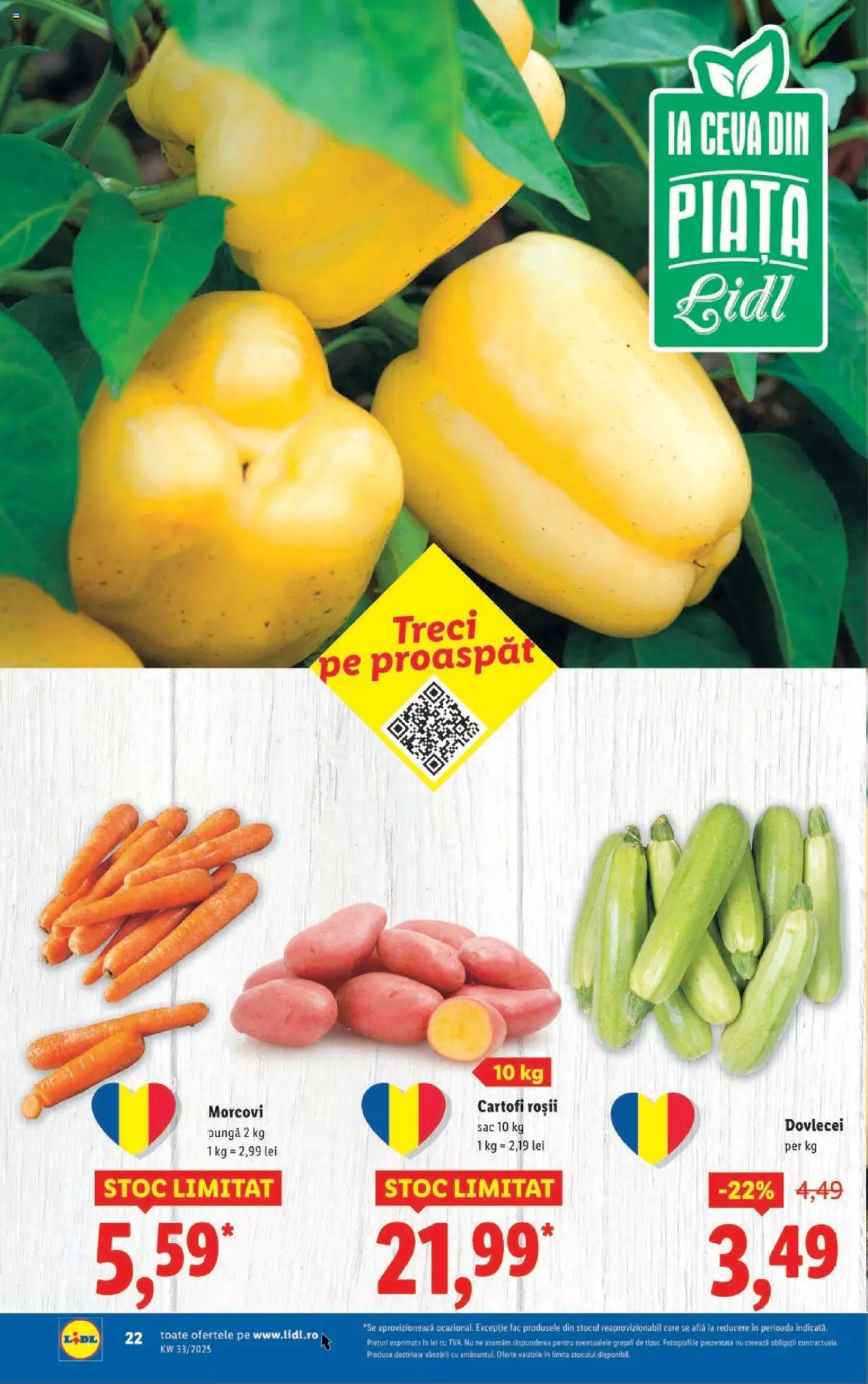 Catalog Lidl – valabil de la 11.08.2025 | Pagină: 22 | Produse: Pungă, Roșii, Morcovi, Cartofi