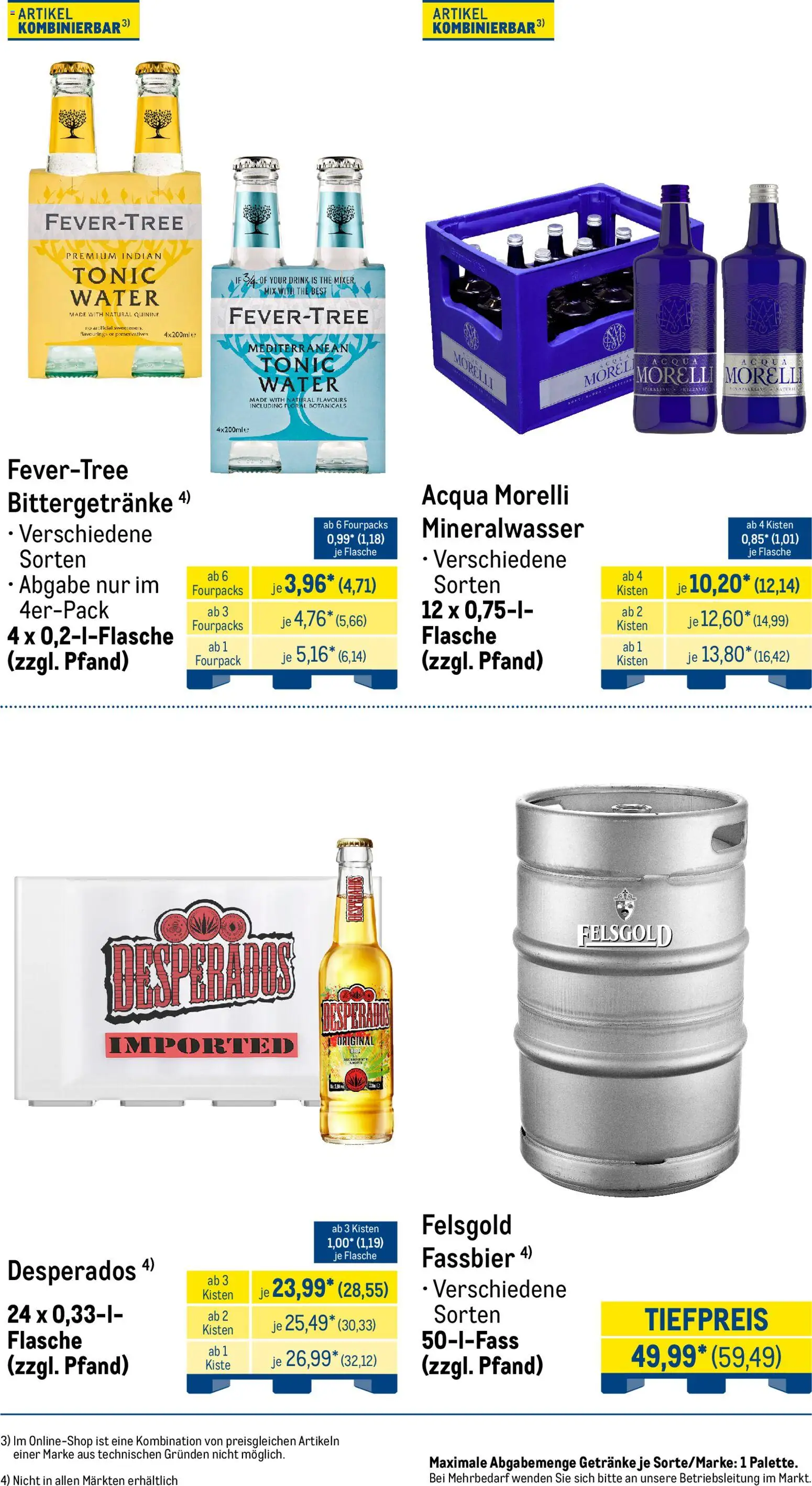 Metro Monats-Menü – gültig ab 01.05.2026 | Seite: 35 | Produkte: Bier, Mineralwasser, Desperados