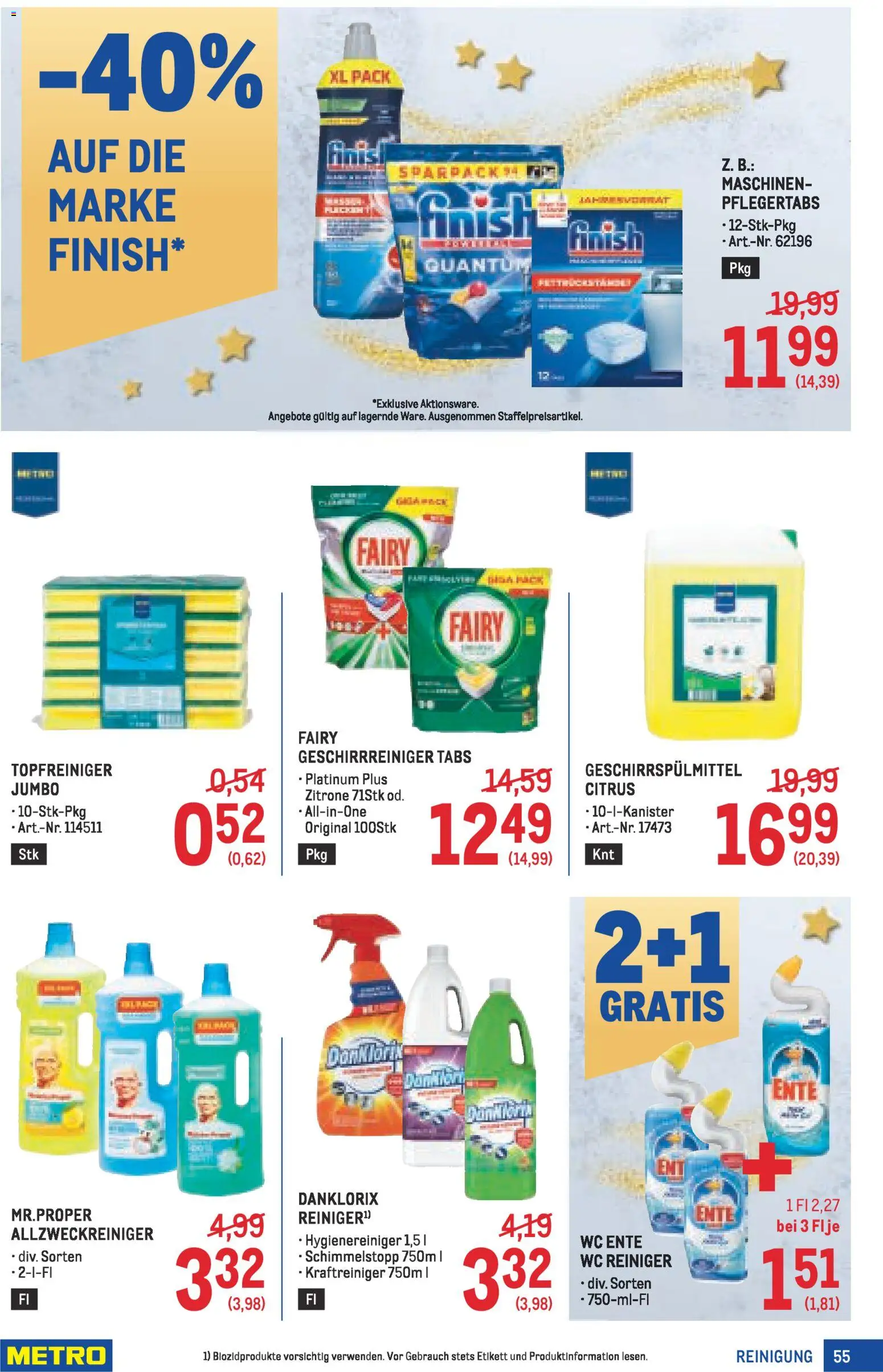 Metro angebote Profi gültig ab 13.11.2025 | Seite: 55 | Produkte: Geschirrspülmittel, Zitrone