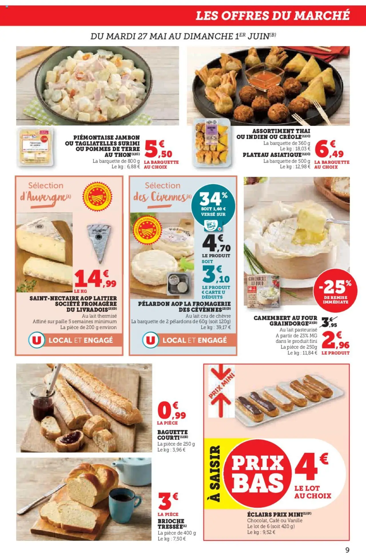  | Page: 9 | Produits: Café, Pommes, Camembert, Pommes de terre