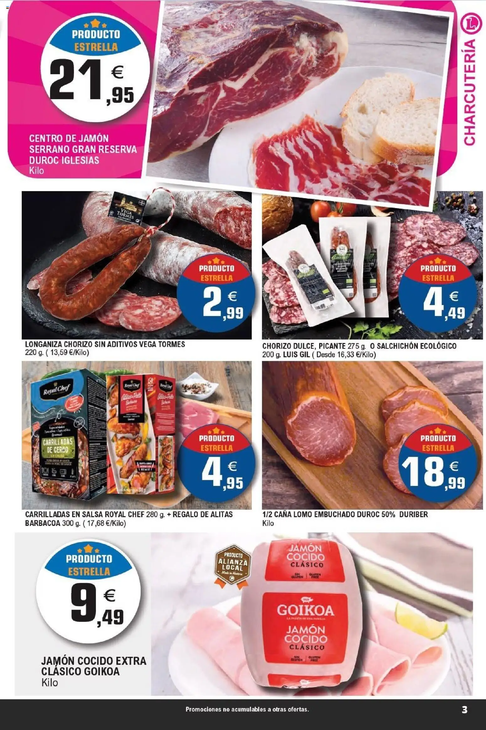 E.Leclerc - La semana del Ahorro │ válido desde el 16.02.2026 | Página: 3 | Productos: Jamón serrano, Jamón, Cerdo, Barbacoa