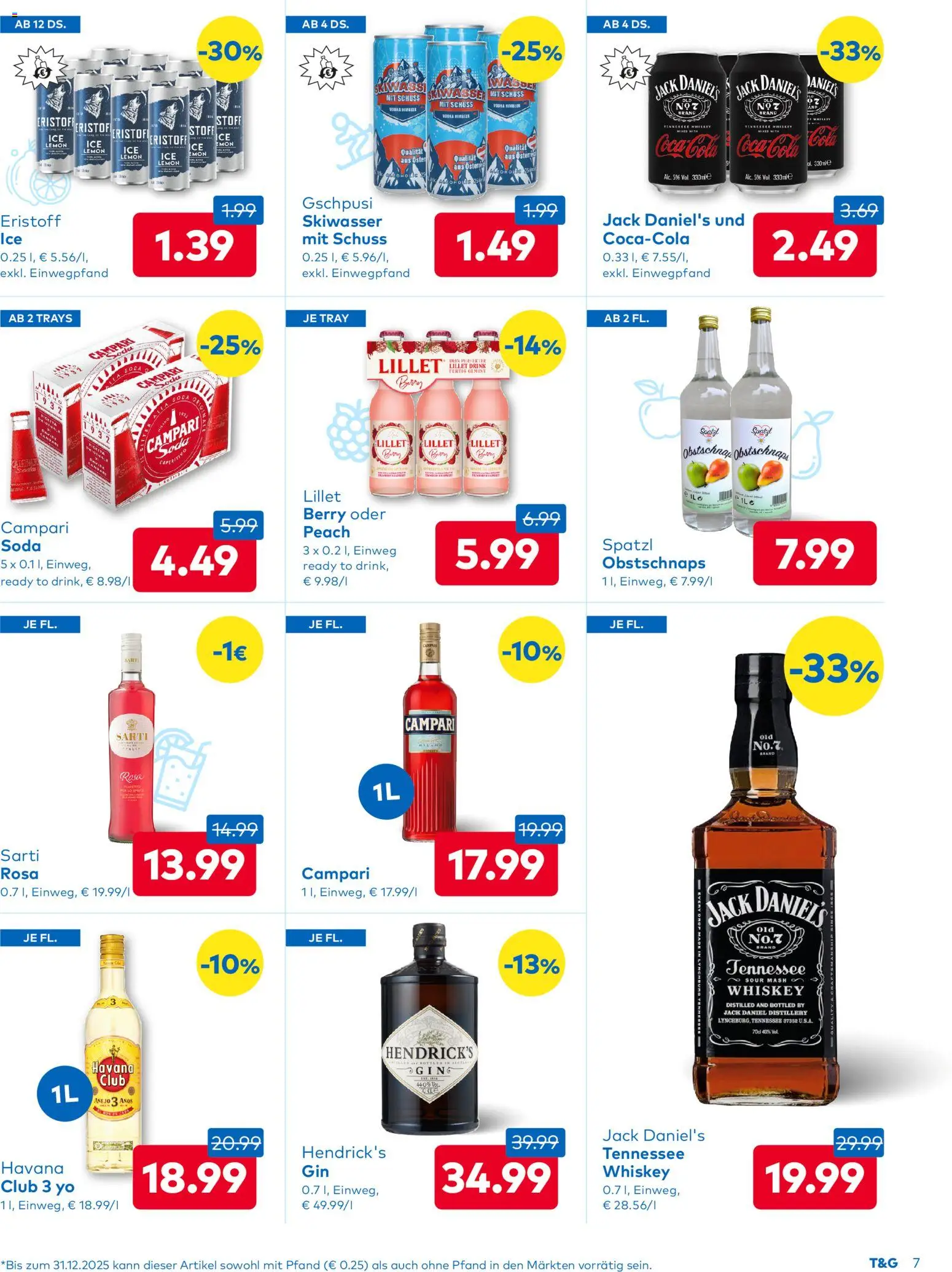 T&G Flugblatt gültig ab 31.12.2025 | Seite: 7 | Produkte: Whiskey, Nauriit
