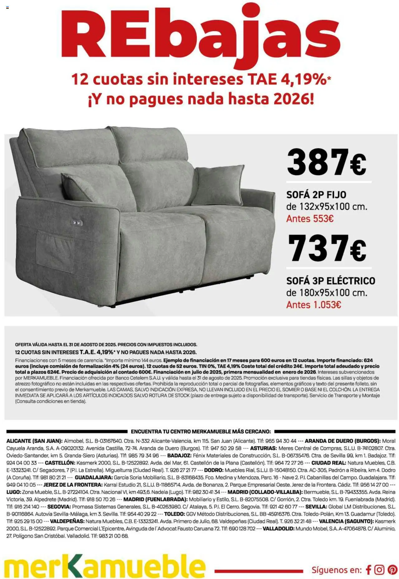 Merkamueble folleto │ válido desde el 07.07.2025 | Página: 50 | Productos: Somier, Muebles, Sofá