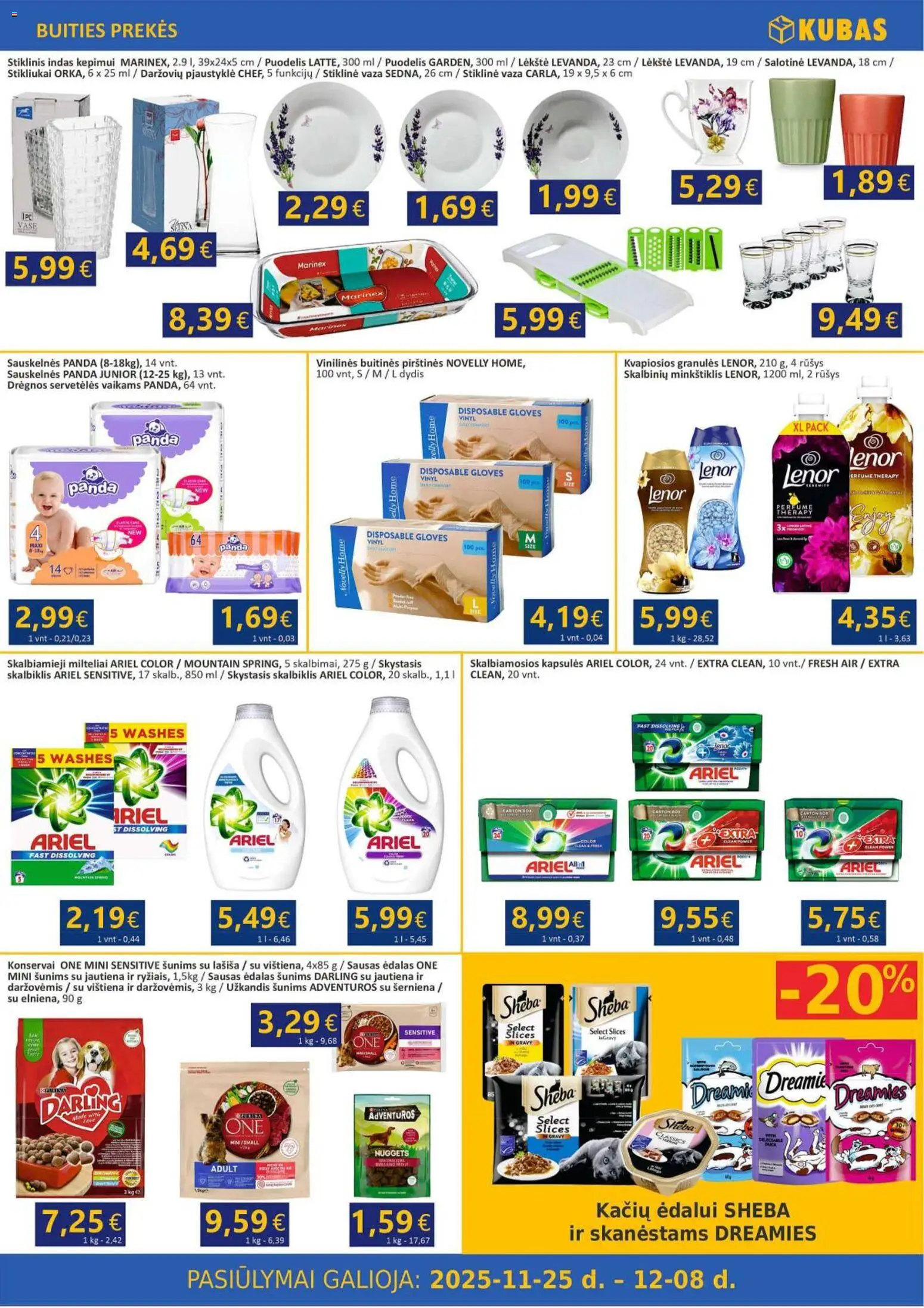 Kubas akcijos nuo 25.11.2025 | Puslapis: 9 | Prekių: Puodelis, Vaza, Jautiena, Pirštines