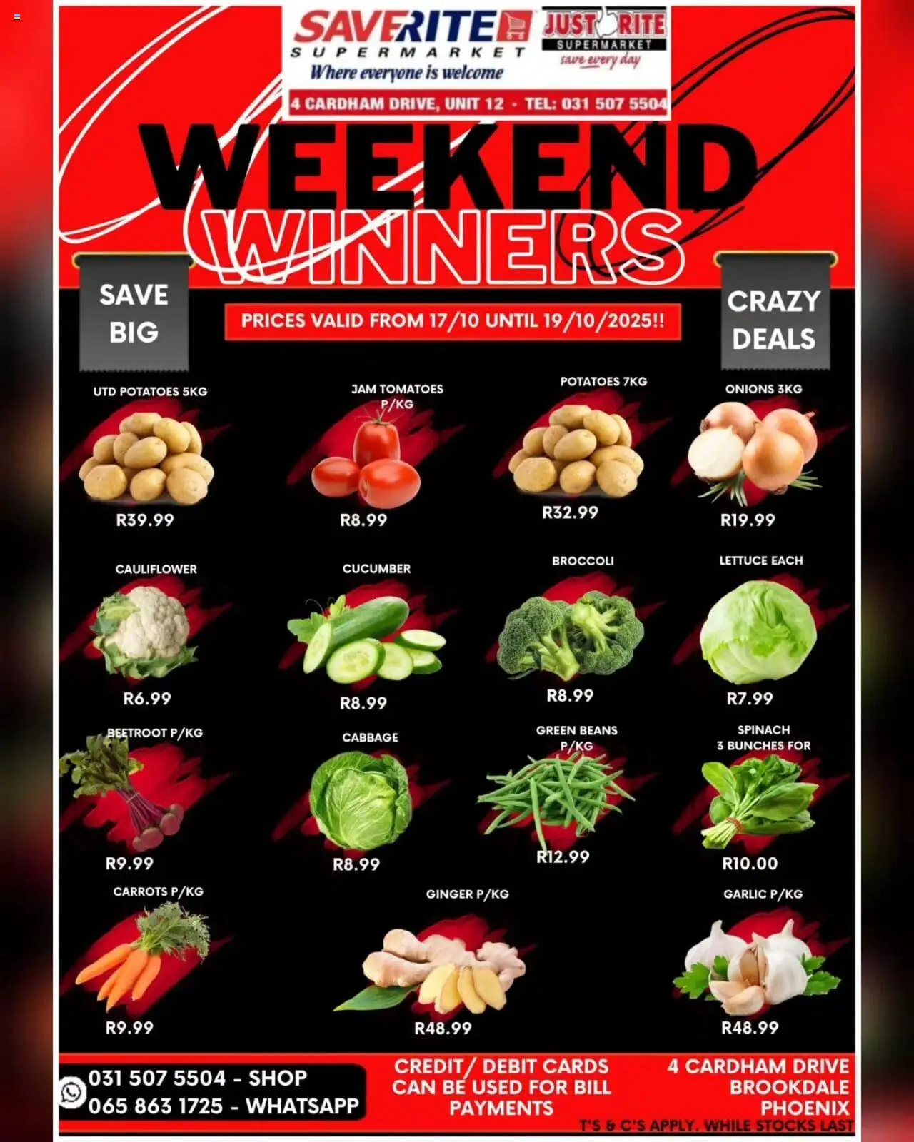 New Saverite catalogue – valid from 17.10.2025 | Page: 1 | Products: Beans, Jam, Tomatoes, Onions