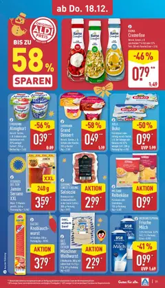 Aldi Prospekt 	 ab 15.12.2025 gültig | Seite: 32 | Produkte: Rama, Ehrmann almighurt, Knoblauch, Reibekase