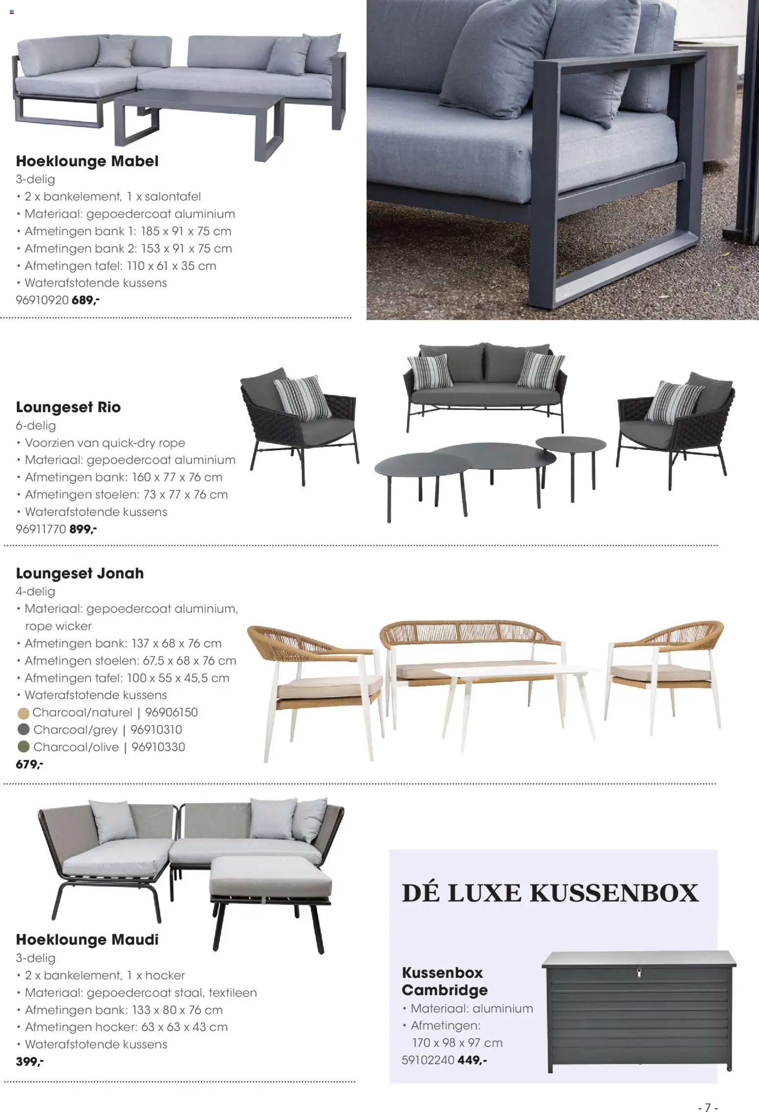 {H1} | Pagina: 7 | Producten: Bank, Tafel, Kussens