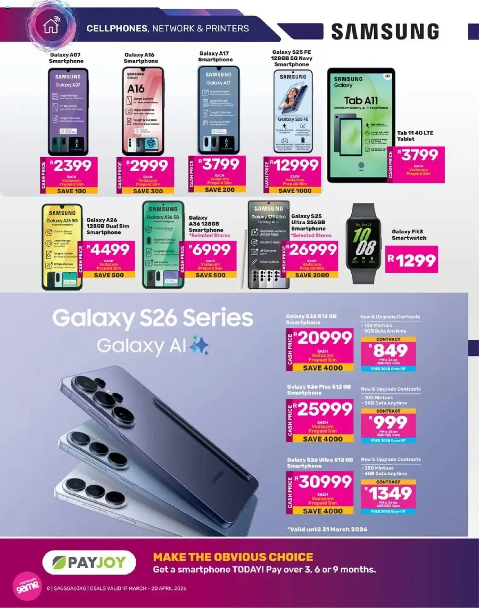 Game Catalogue valid from 17.03.2026 | Page: 8 | Products: Smartphone, Smartwatch, Camera, Game