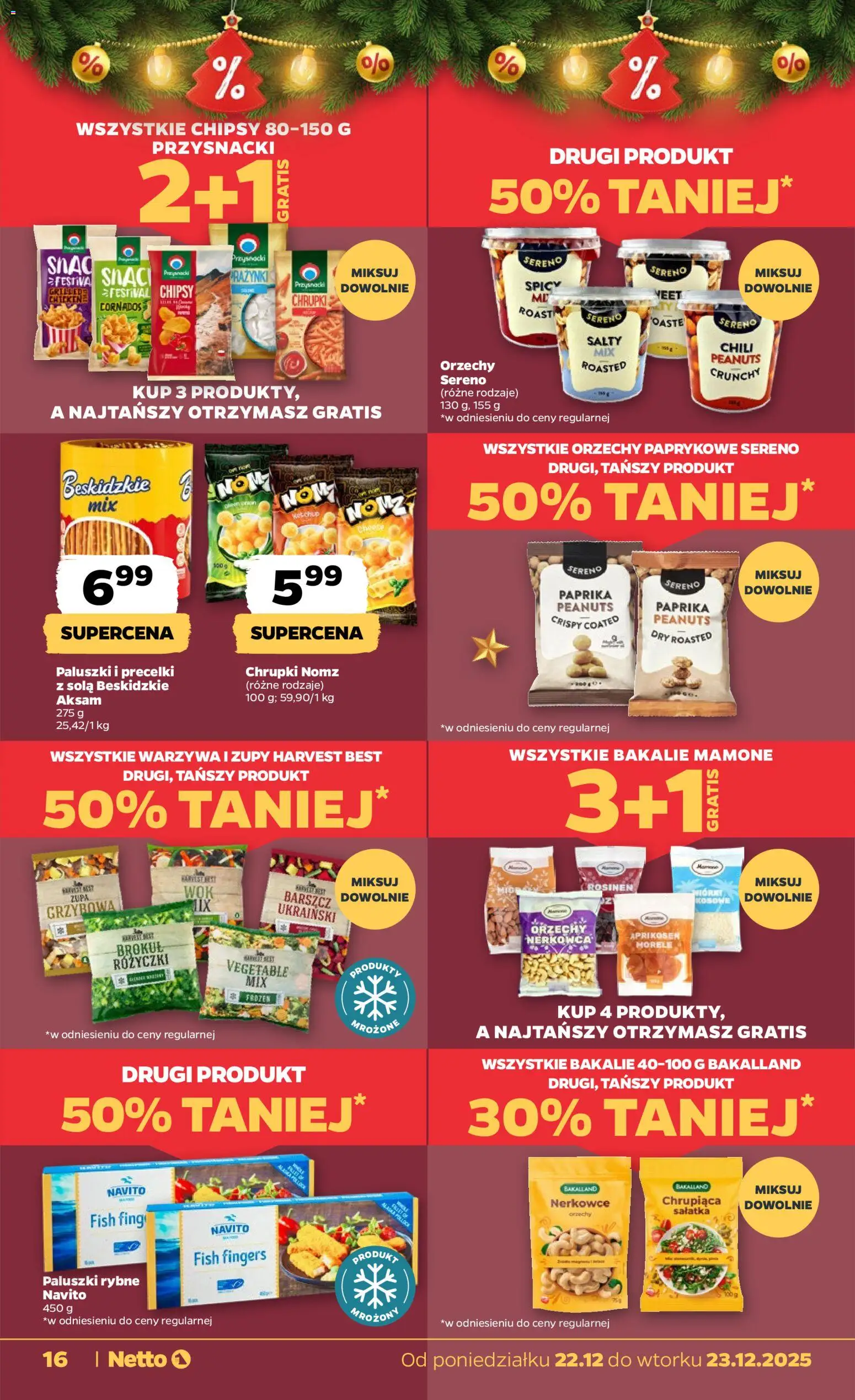 Netto gazetka - Spożywcza od 22.12.2025 | Strona: 16 | Produkty: Chili, Brokuł, Paluszki, Sałatka