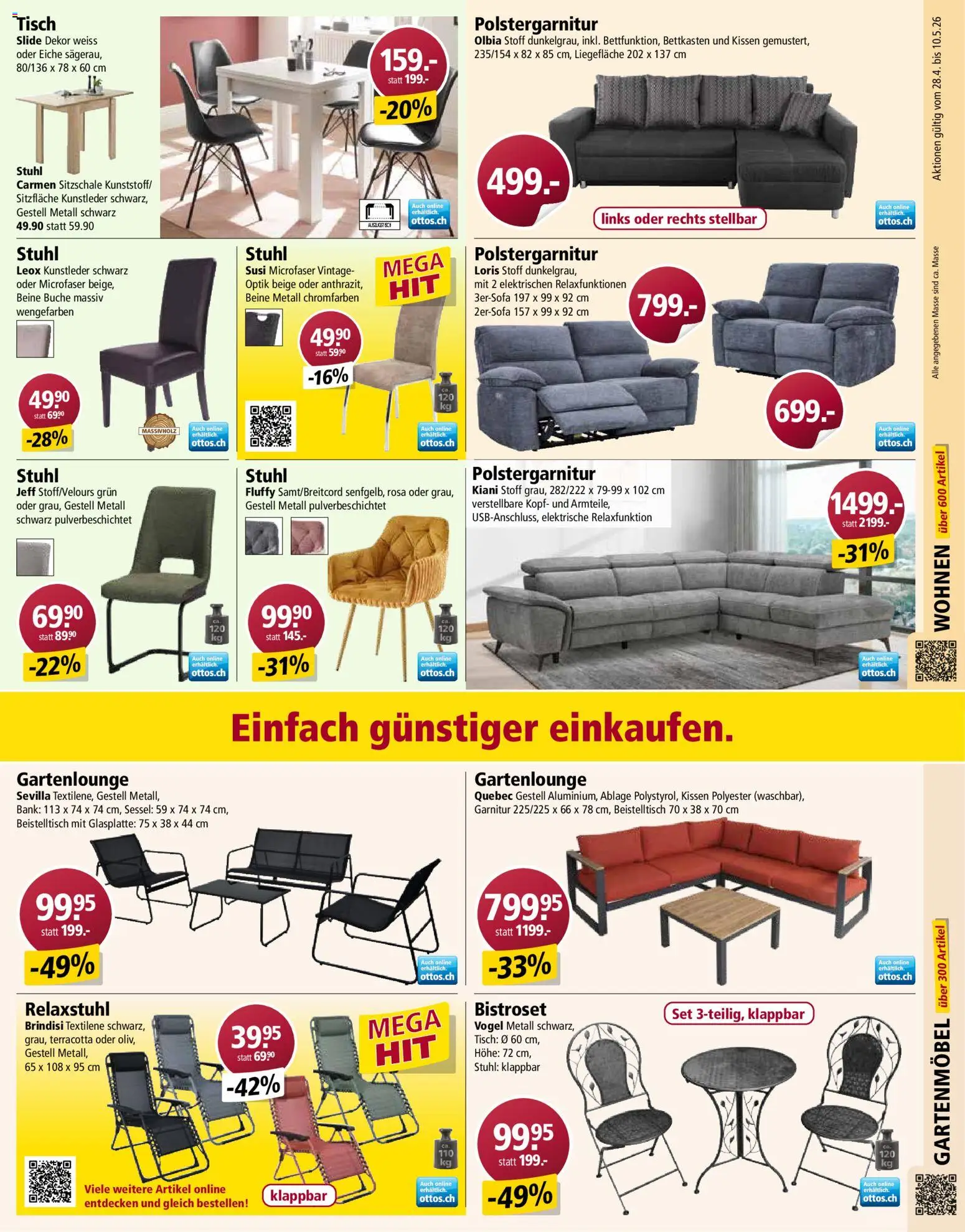 Otto's aktionen – gültig ab 28.04.2026 | Seite: 11 | Produkte: Tisch, Kissen, Gartenmöbel, Beistelltisch