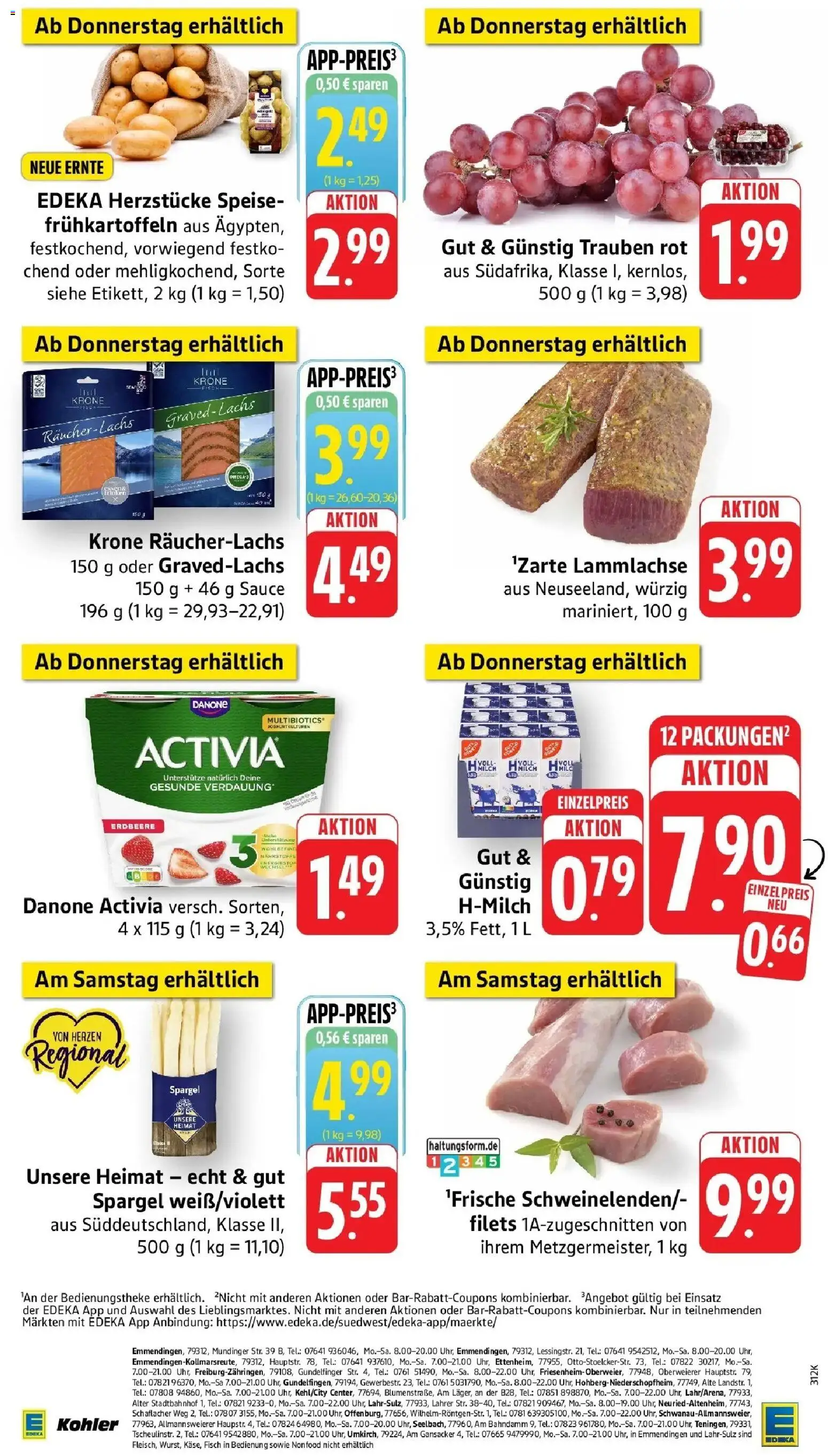 Edeka prospekt Ettenheim	 – gültig ab 19.04.2026 | Seite: 50 | Produkte: Trauben, Spargel, Fisch, Räucherlachs