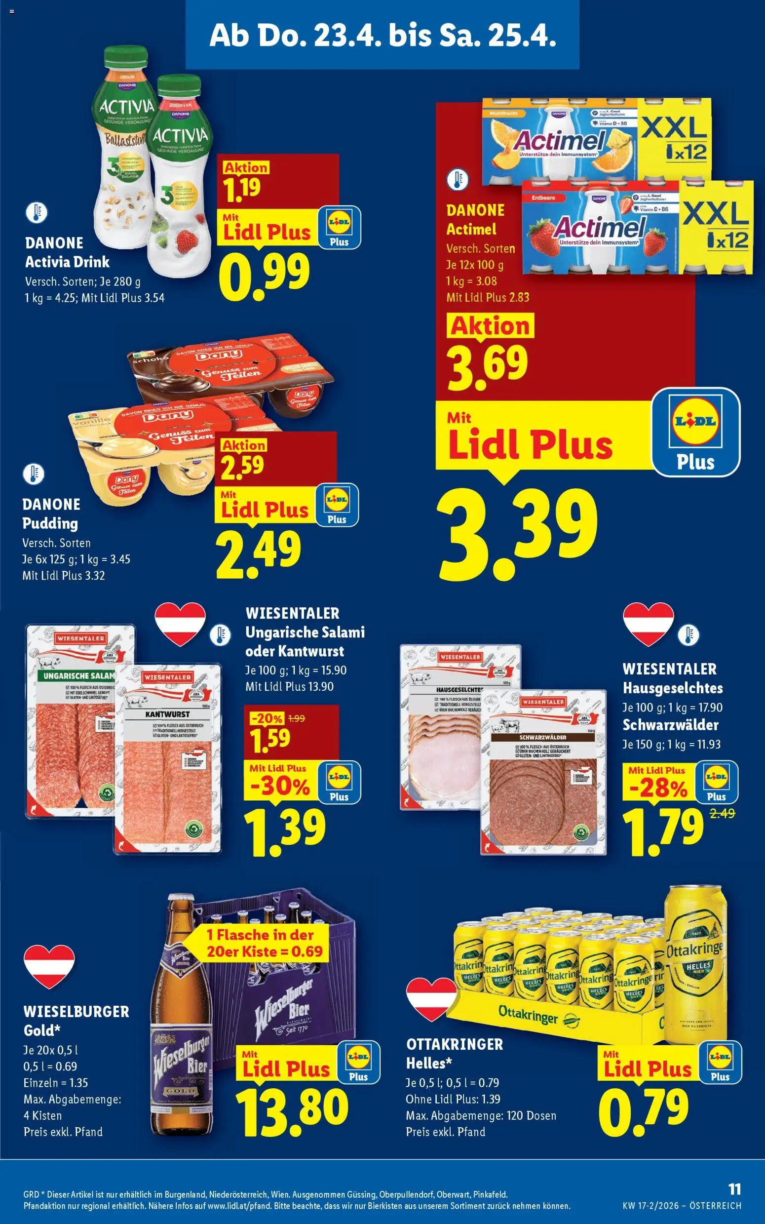 Lidl Flugblatt - Eisenstadt, Ebenfurth, Mattersburg gültig ab 23.04.2026 | Seite: 13 | Produkte: Salami, Bier