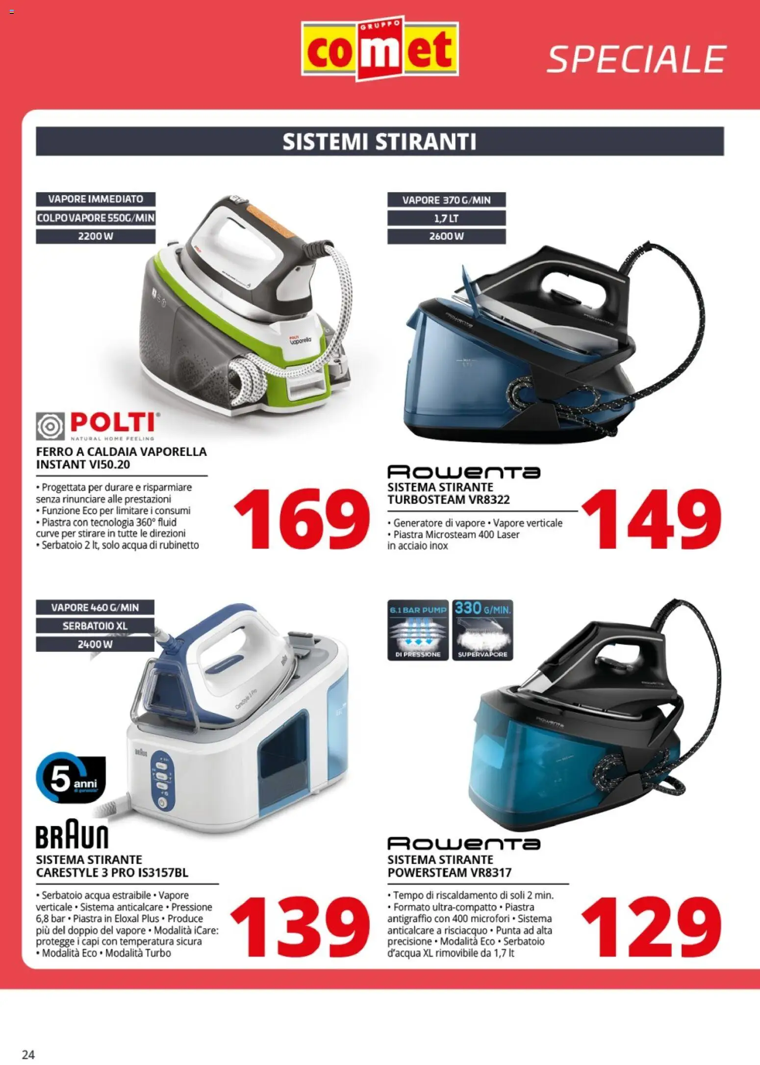 Volantino Comet del 20.02.2026 | Pagina: 24 | Prodotti: Caldaia, Anticalcare, Acqua, Generatore