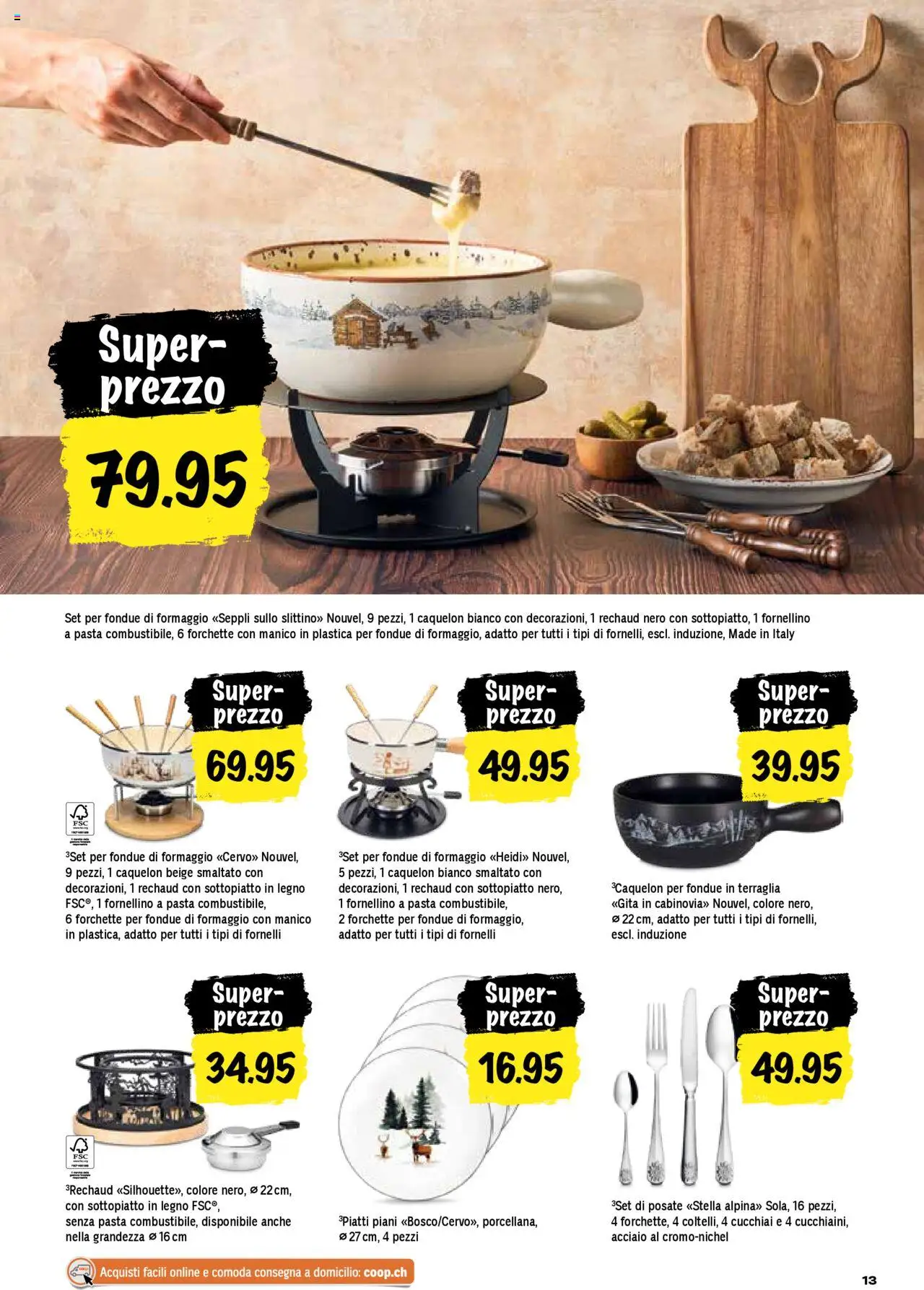 Coop - Una settimana di azioni – gültig ab 25.09.2025 | Seite: 13 | Produkte: Pasta, Fondue