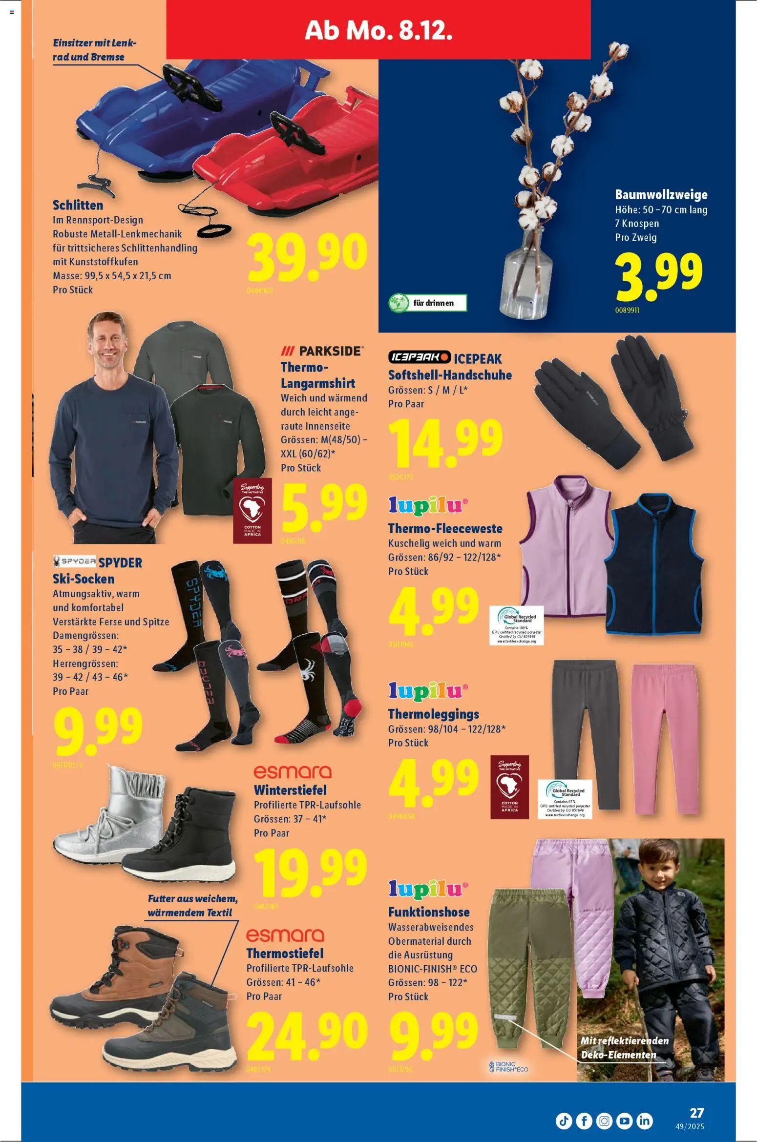 Lidl Aktionen – gültig ab 04.12.2025 | Seite: 27 | Produkte: Langarmshirt