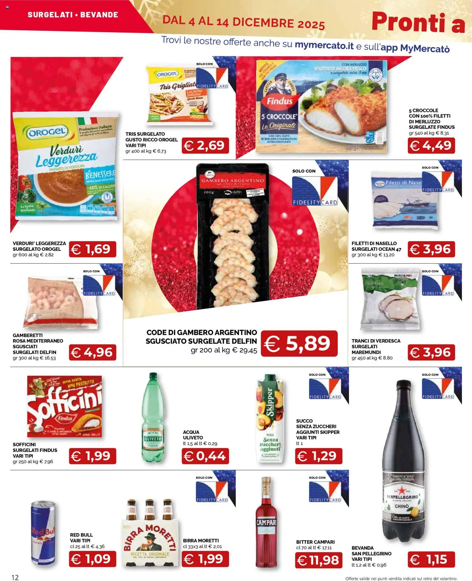 Volantino Mercatò del 04.12.2025 | Pagina: 12 | Prodotti: Birra, Acqua, Verdure, Red Bull