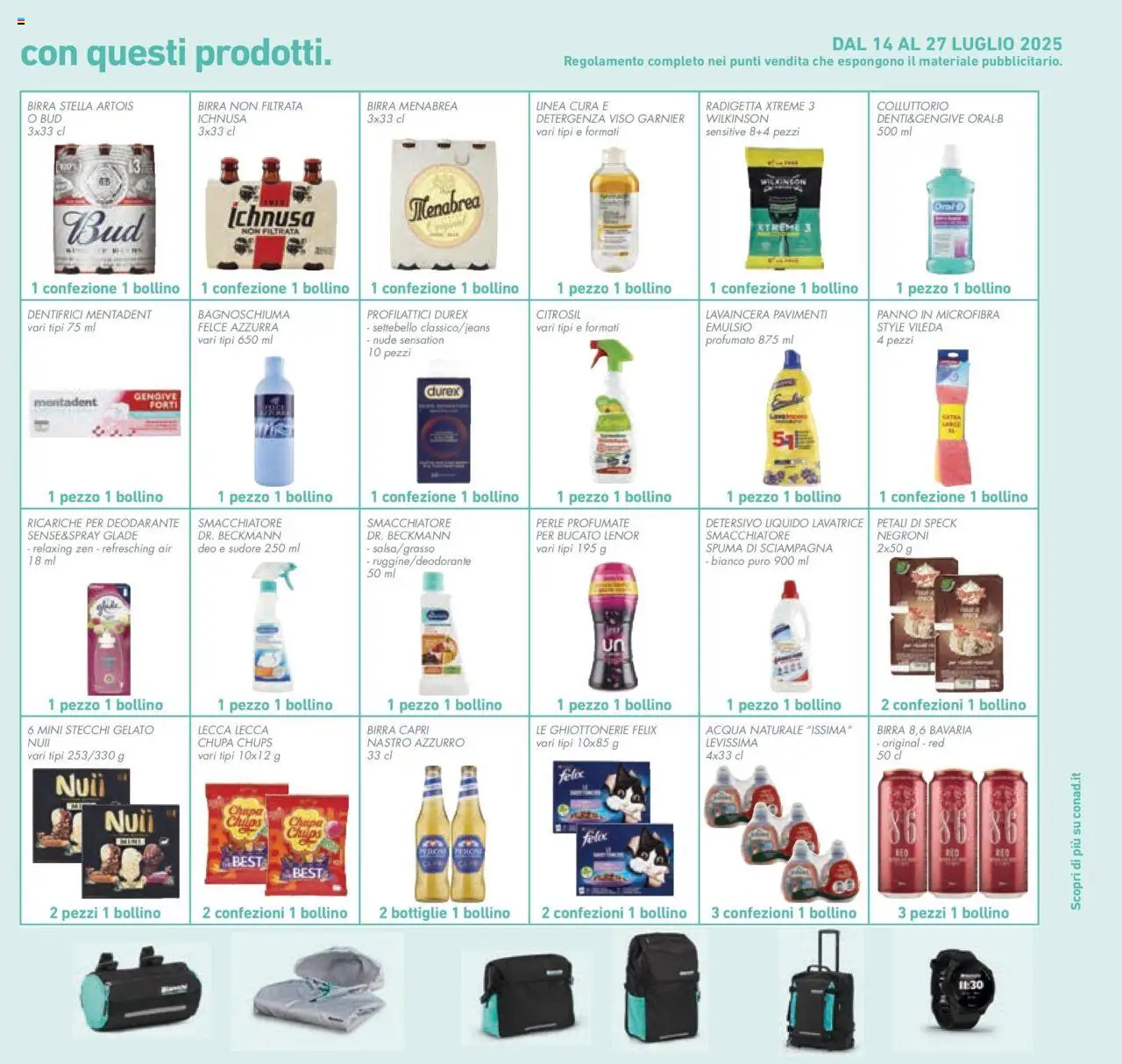 Volantino Conad del 15.07.2025 | Pagina: 37 | Prodotti: Gelato, Profilattici, Acqua, Acqua naturale