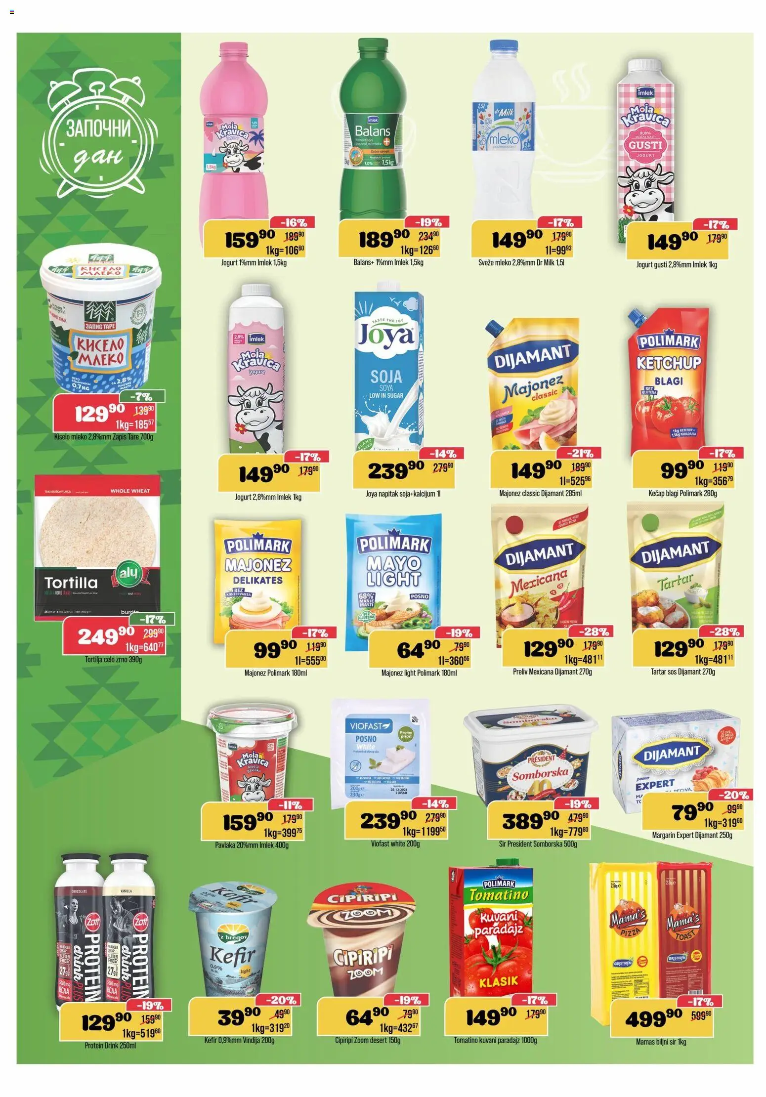 Europrom katalog - važi od 22.04.2026 | Strana: 4 | Proizvode: Tortilja, Sos, Sir, Paradajz