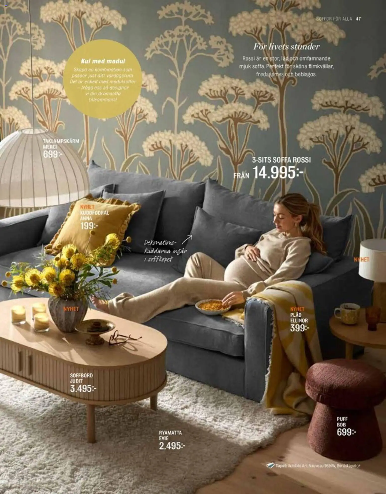 Mio reklamblad aktuell från 01.03.2026 | Sida: 47 | Produkter: Pläd, Puff, Soffa, Soffbord