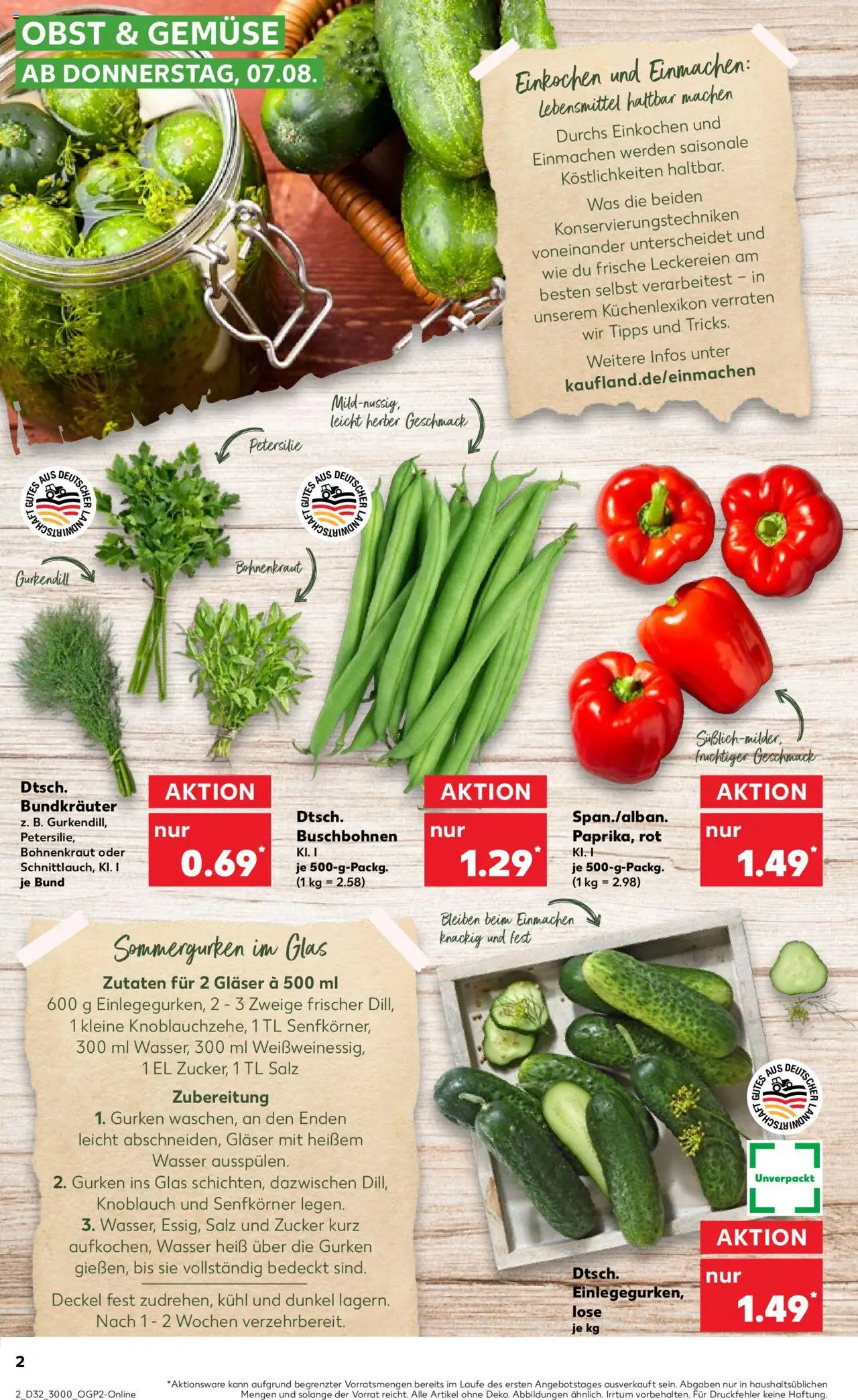 Kaufland prospekt Speyer	 - gültig ab dem 07.08.2025 | Seite: 2 | Produkte: Wasser, Obst, Knoblauch, Gurken