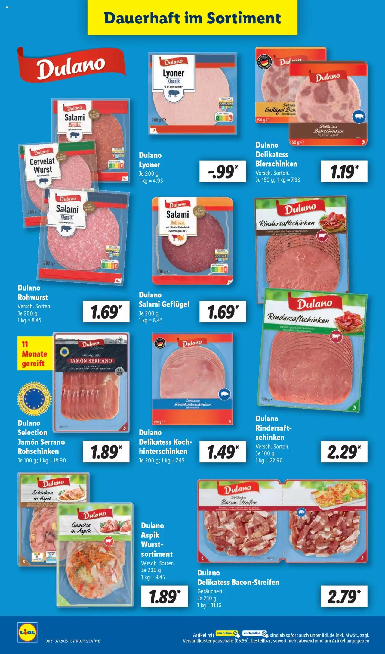 Lidl Prospekt Rahden - gültig ab dem 04.08.2025 | Seite: 8 | Produkte: Bier, Gemüse, Wurst, Schinken
