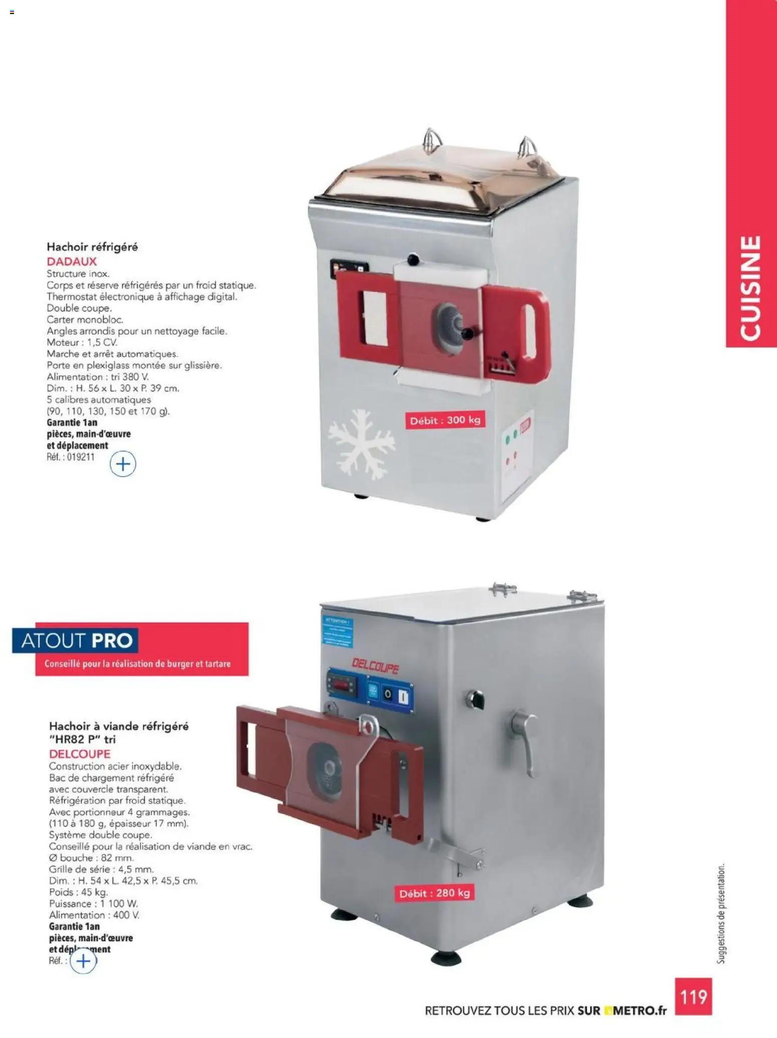 {H1} | Page: 119 | Produits: Poids, Porte, Viande