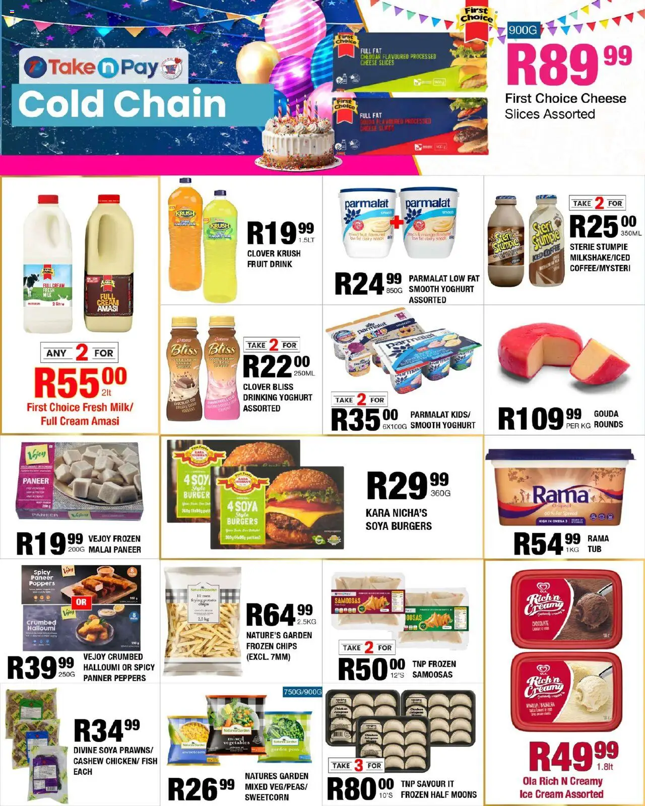 New Take n Pay catalogue – valid from 15.09.2025 | Page: 8 | Products: Coffee, Fish, Chips, Ice cream