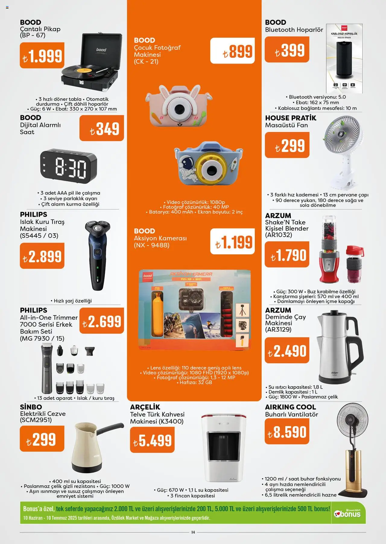 Özdilek Katalog - 10.06.2025 tarihinden itibaren geçerlidir | Sayfa: 14 | Ürünler: Döner, Elektrikli cezve, Blender, Pil