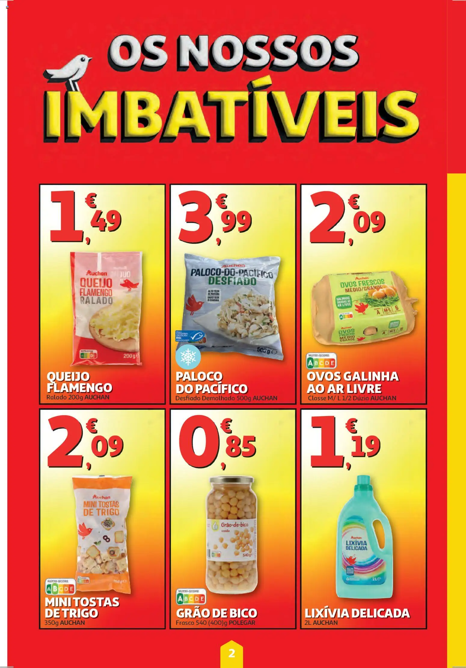 Auchan folheto │ válido de 25.12.2025 | Página: 2 | Produtos: Tostas, Queijo, Ovos