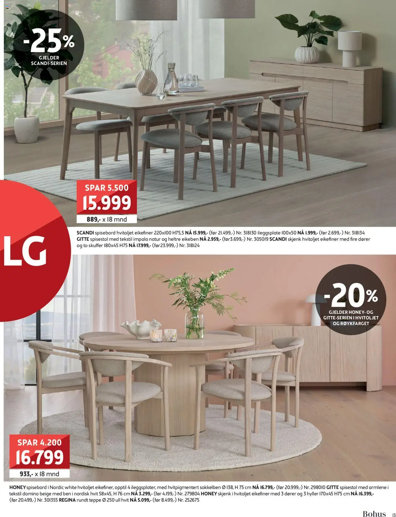 {H1} | Side: 13 | Produkter: Spisebord, Spisestol, Teppe