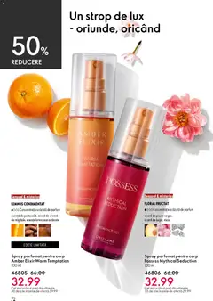 Ofertele Oriflame valabile de la 15.04.2026 | Pagină: 72 | Produse: Elixir, Parfum, Cremă, Prune
