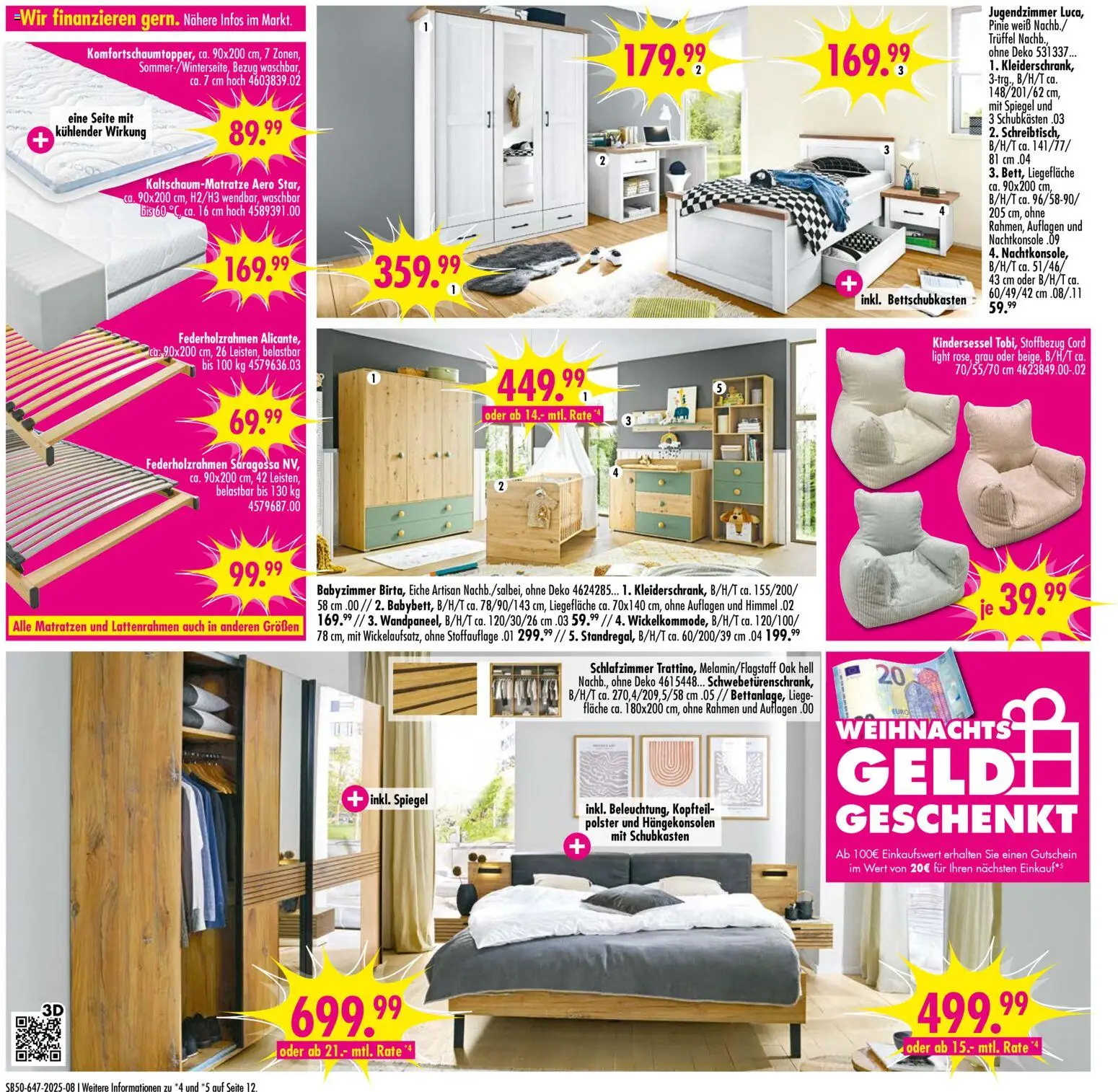 SB Möbel Boss Prospekt Neubrandenburg	 – gültig ab 06.12.2025 | Seite: 8 | Produkte: Liege, Spiegel, Kindersessel