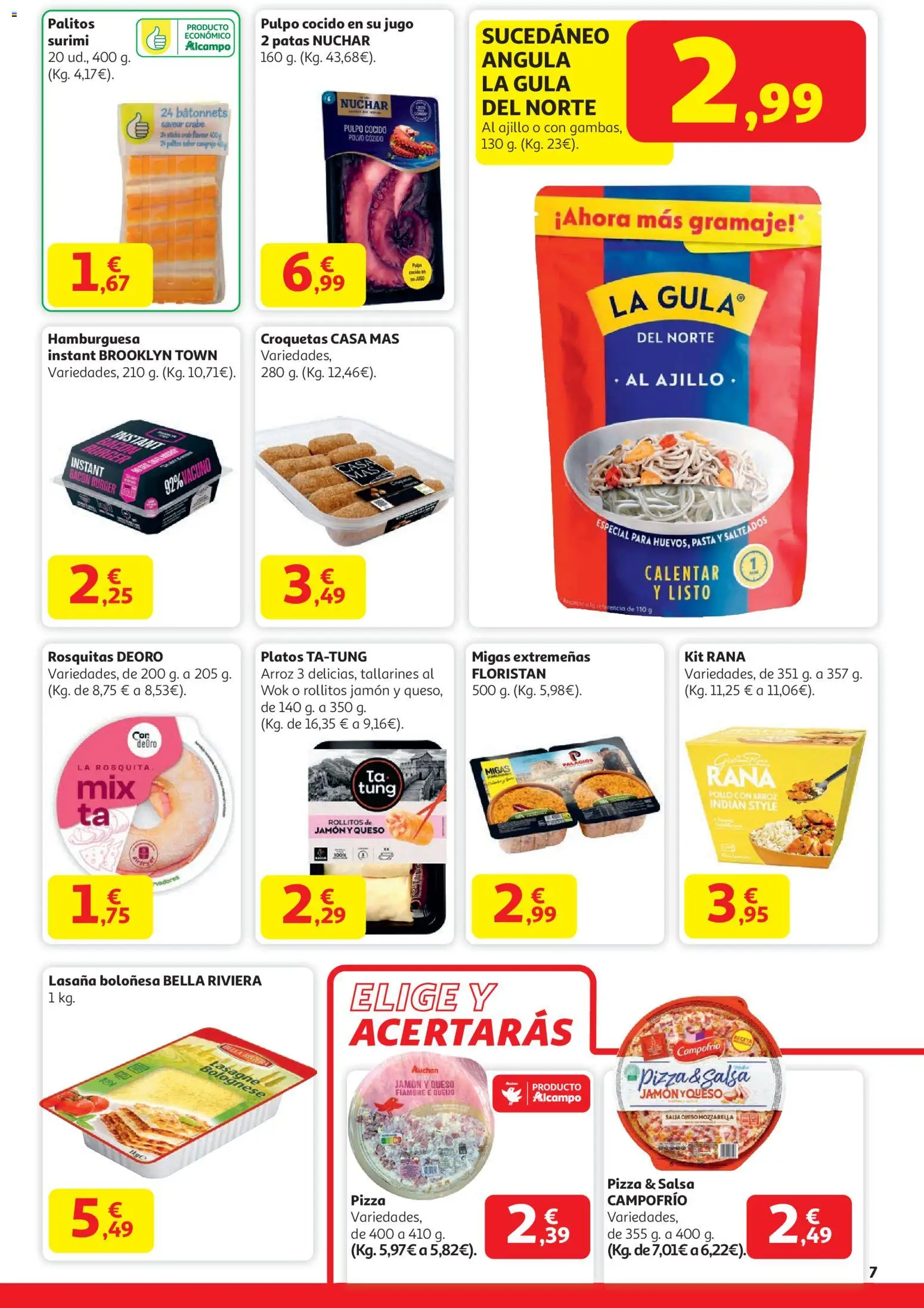 Alcampo - HG Nacional │ válido desde el 15.01.2026 | Página: 7 | Productos: Polvo, Jugo, Pasta, Lasaña