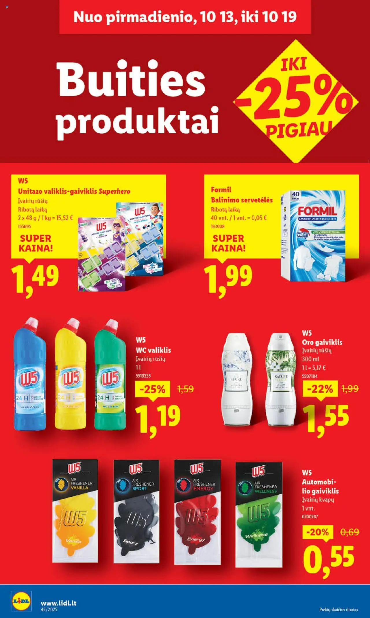 LIDL akcijos nuo 16.10.2025 | Puslapis: 54 | Prekių: Wc