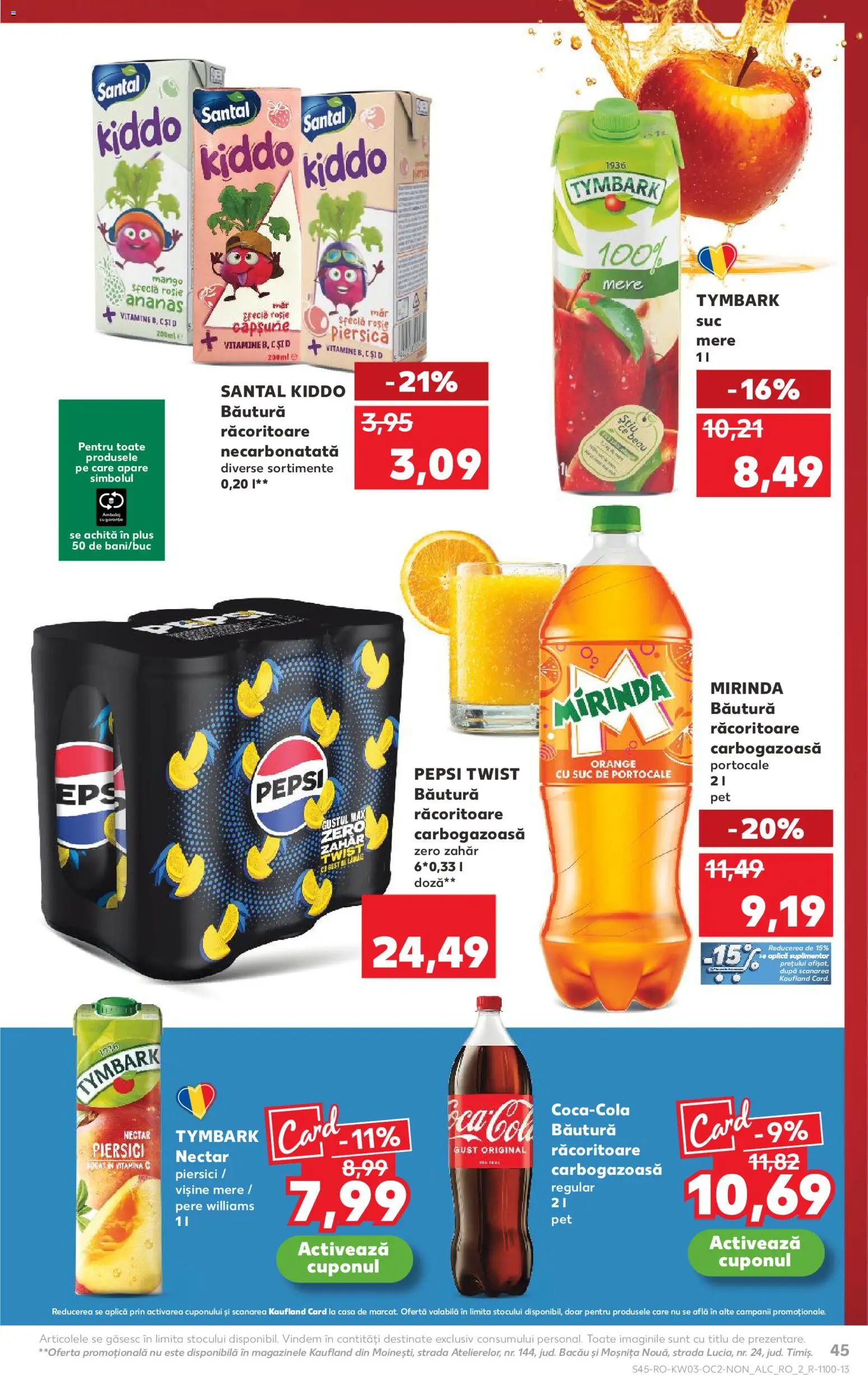 Noul catalog Kaufland – valabil de la 14.01.2026 | Pagină: 45 | Produse: Piersică, Suc, Portocale, Zahăr