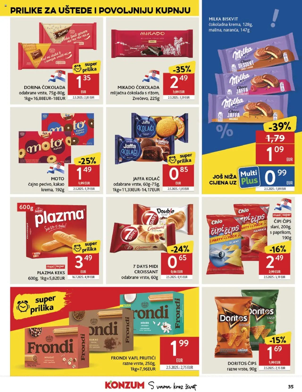 Konzum katalog | vrijedi od 10.09.2025 | Stranica: 35 | Proizvodi: Dorina, Paprika, Čips, Kakao