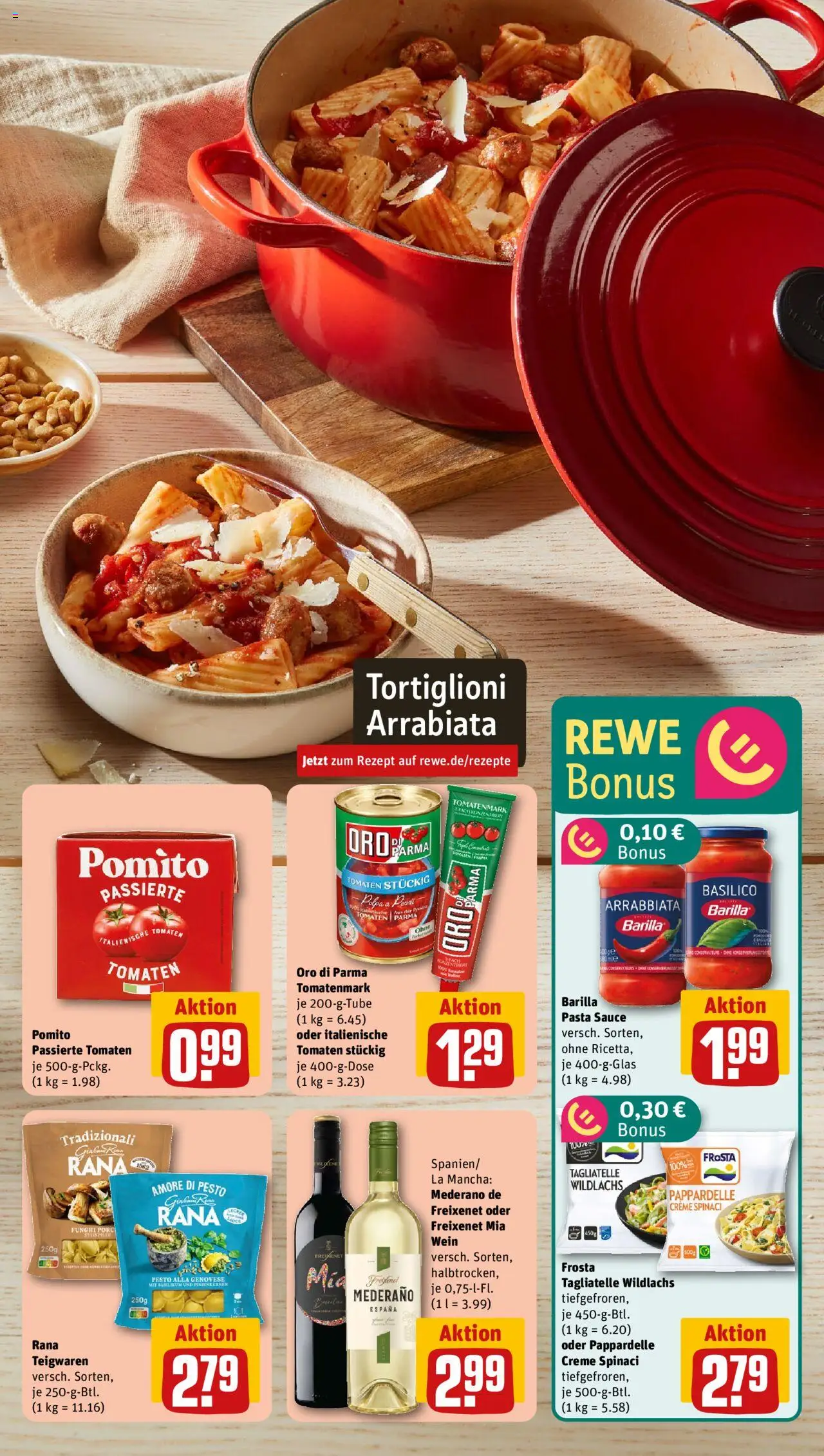Rewe ihr Kaufpark Prospekt 	 - gültig ab dem 11.08.2025 | Seite: 15 | Produkte: Barilla, Tomaten, Frosta, Wein