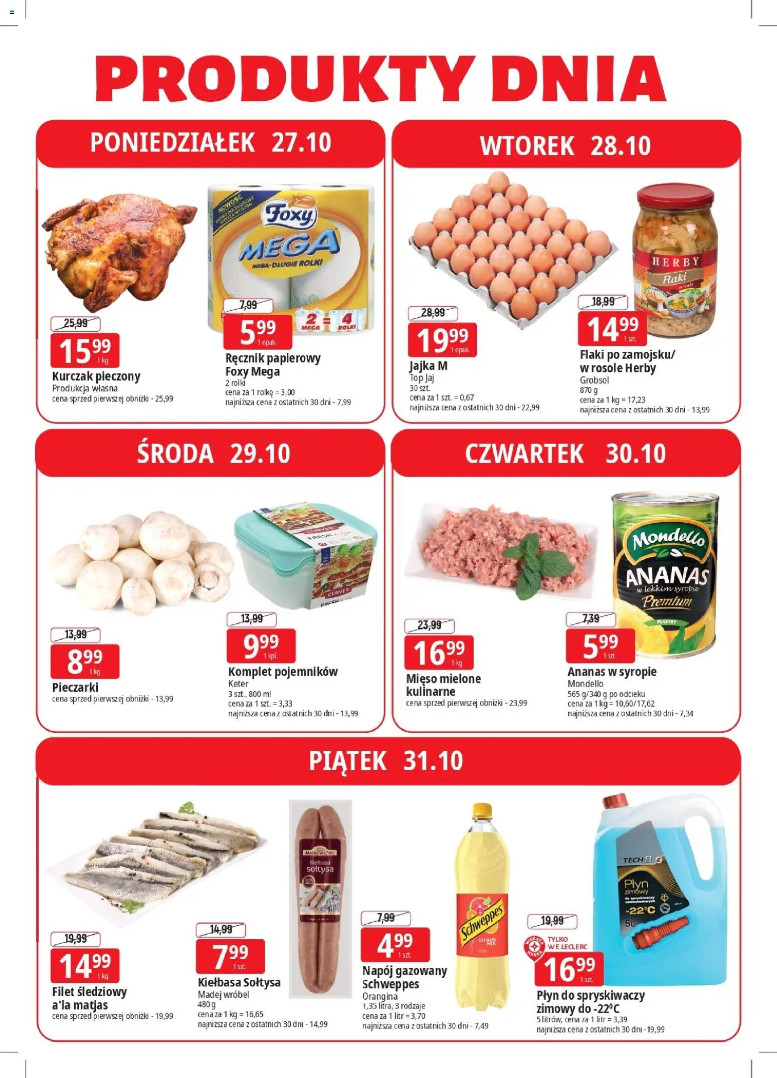 E.Leclerc Gazetka - Elbląg od 27.10.2025 | Strona: 4 | Produkty: Top, Kurczak, Rolki, Płyn do spryskiwaczy