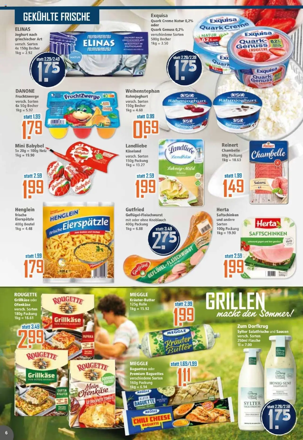 Klaas & Kock Prospekt - gültig ab dem 21.07.2025 | Seite: 6 | Produkte: Joghurt, Fruchtzwerge, Knoblauch, Salami