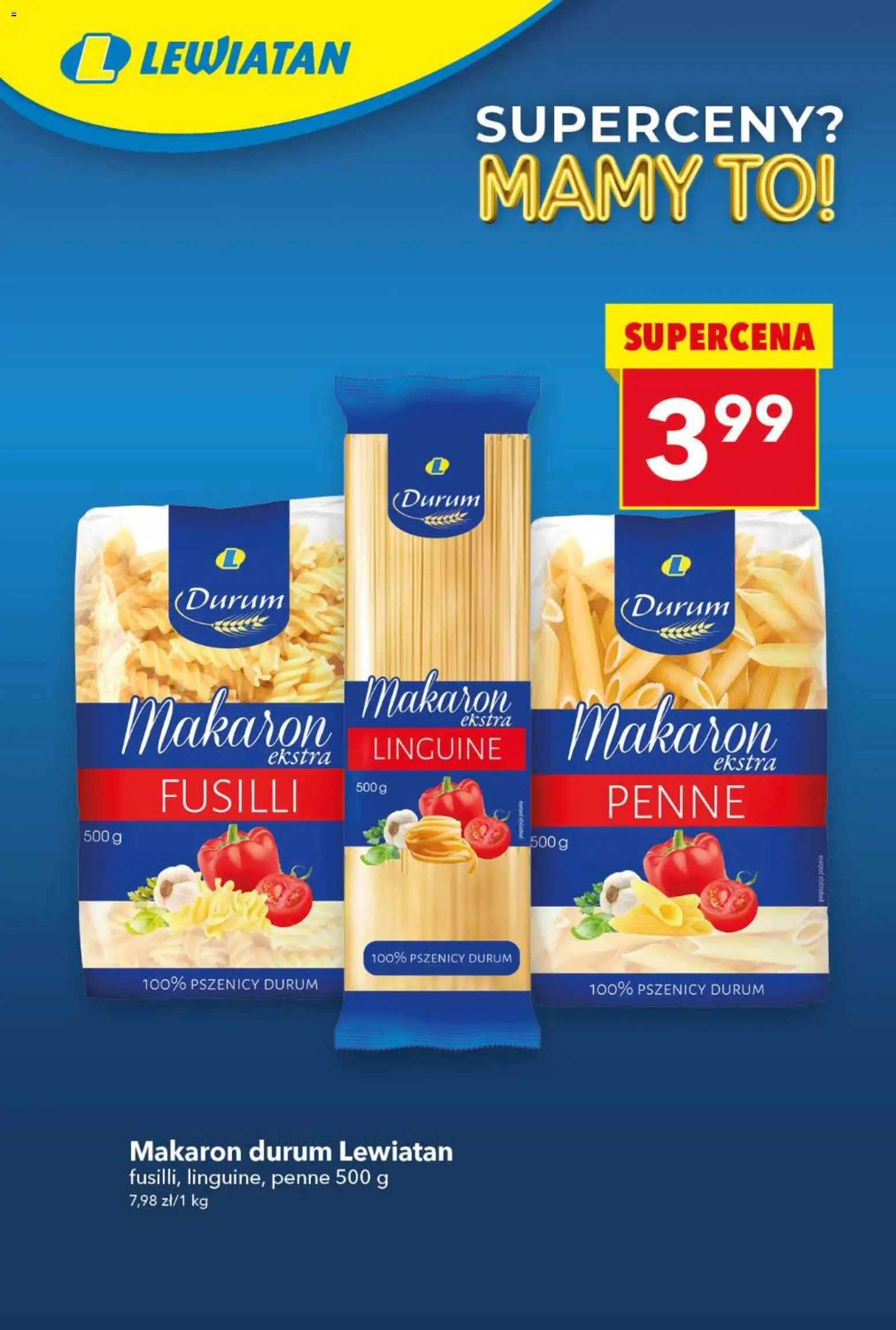 Lewiatan gazetka - Superceny od 09.04.2026 | Strona: 9 | Produkty: Makaron durum, Penne, Makaron