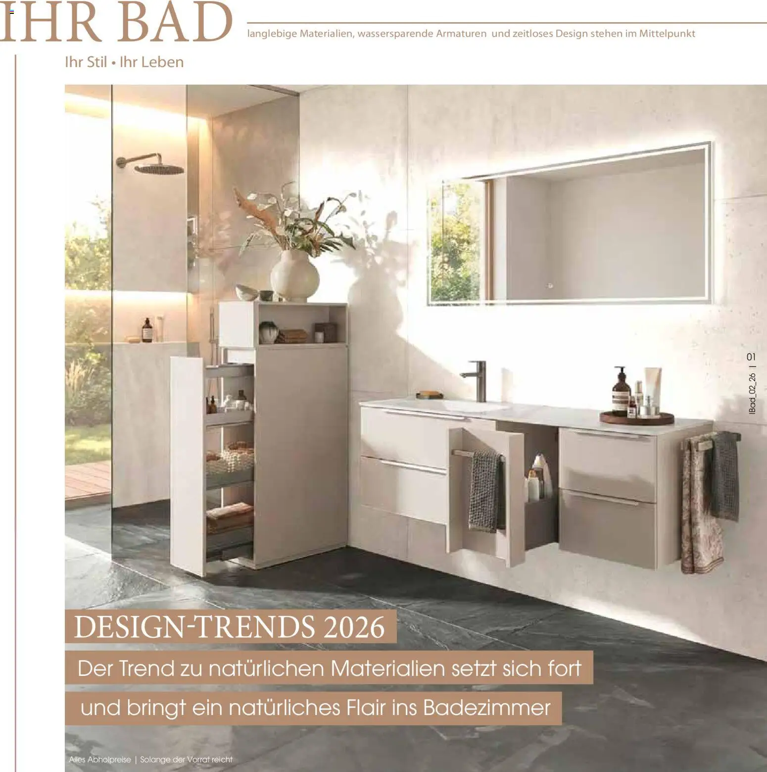 Zurbrüggen Bad Design Trends – gültig ab 23.03.2026 | Seite: 1 | Produkte: Bad