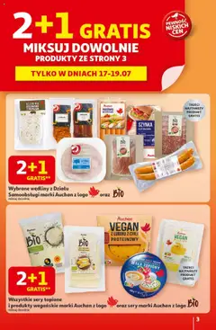 Auchan Gazetka - Pewność niskich cen Hipermarket od 17.07.2025 | Strona: 3 | Produkty: Pieczarki, Słonina, Sery, Ser