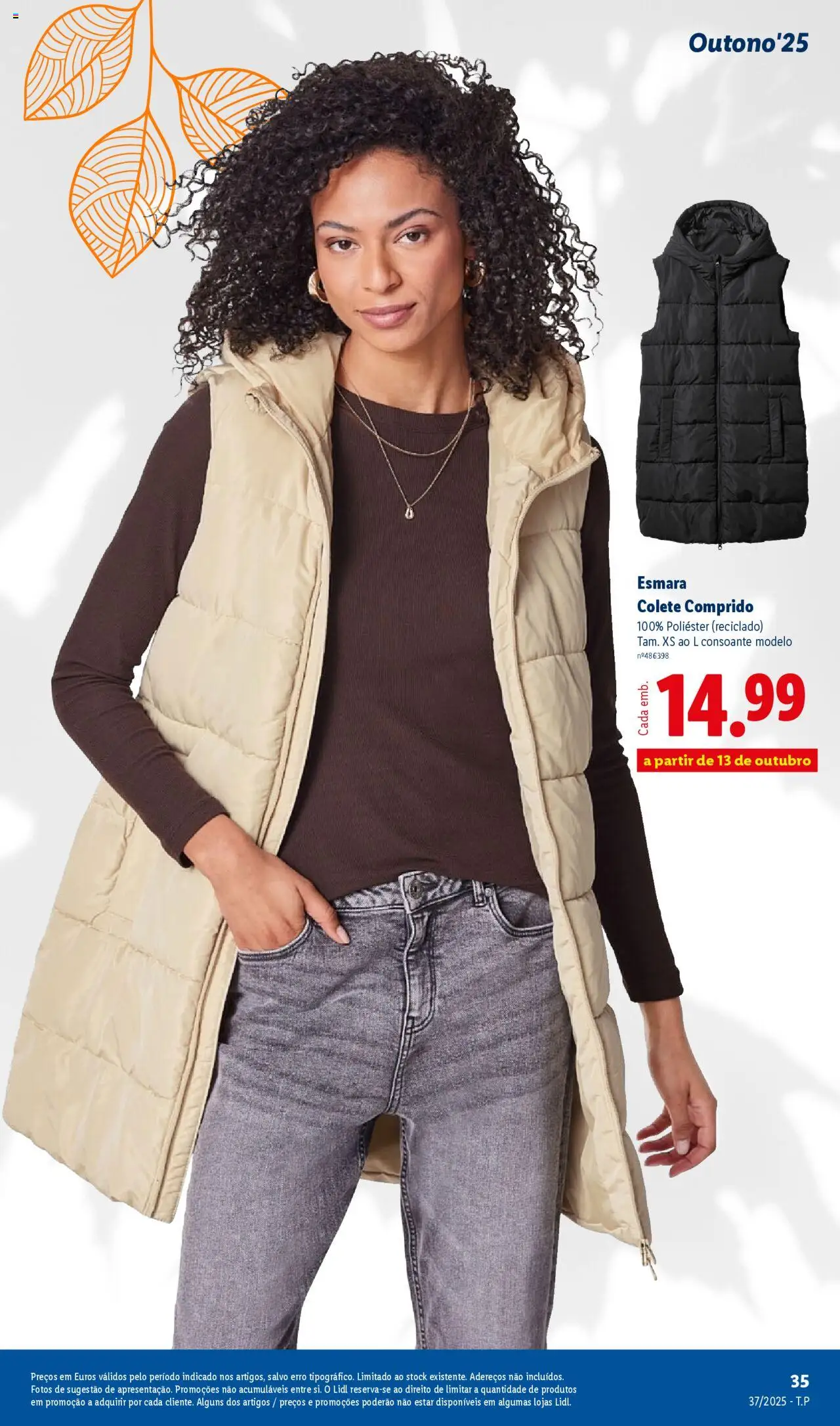 Lidl - Coleção Outono │ válido de 08.09.2025 | Página: 35 | Produtos: Colete