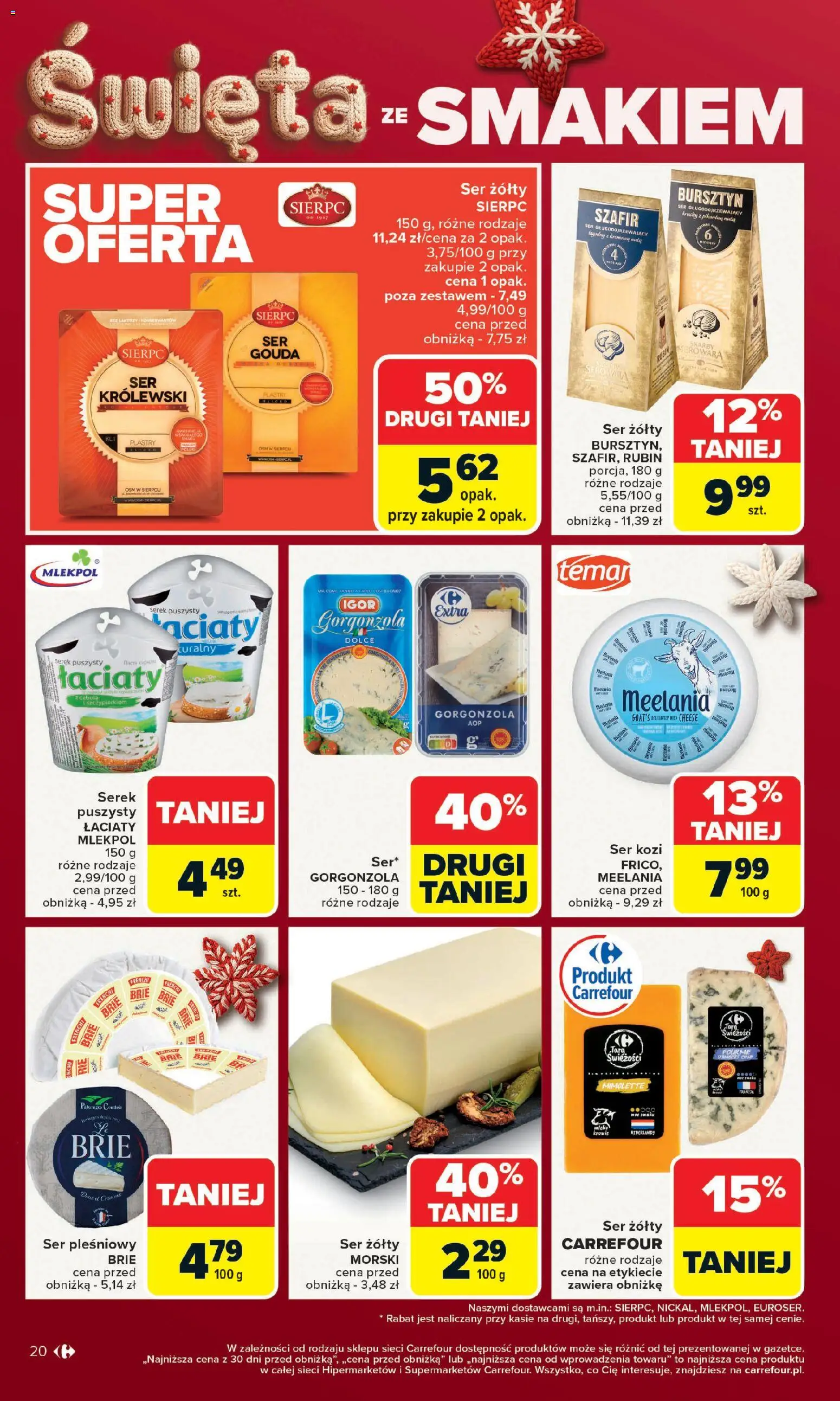 Carrefour Gazetka od 15.12.2025 | Strona: 24 | Produkty: Ser żółty, Serek, Ser, Gorgonzola