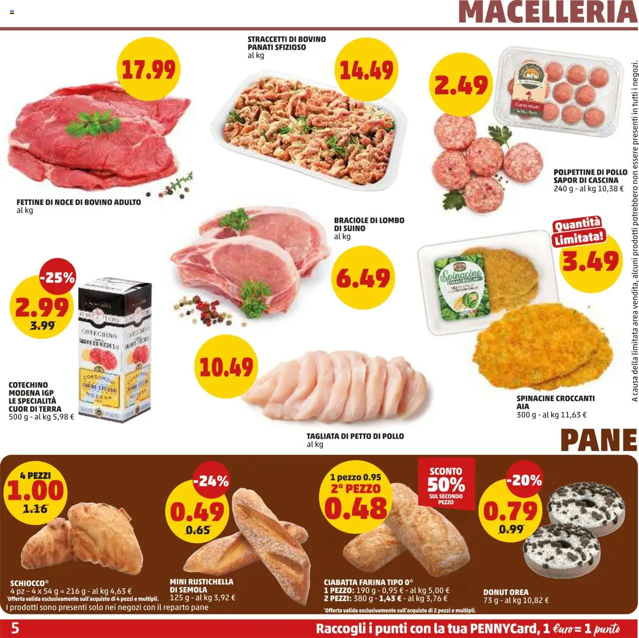 Volantino PENNY del 23.10.2025 | Pagina: 6 | Prodotti: Bovino, Pane, Pollo, Suino