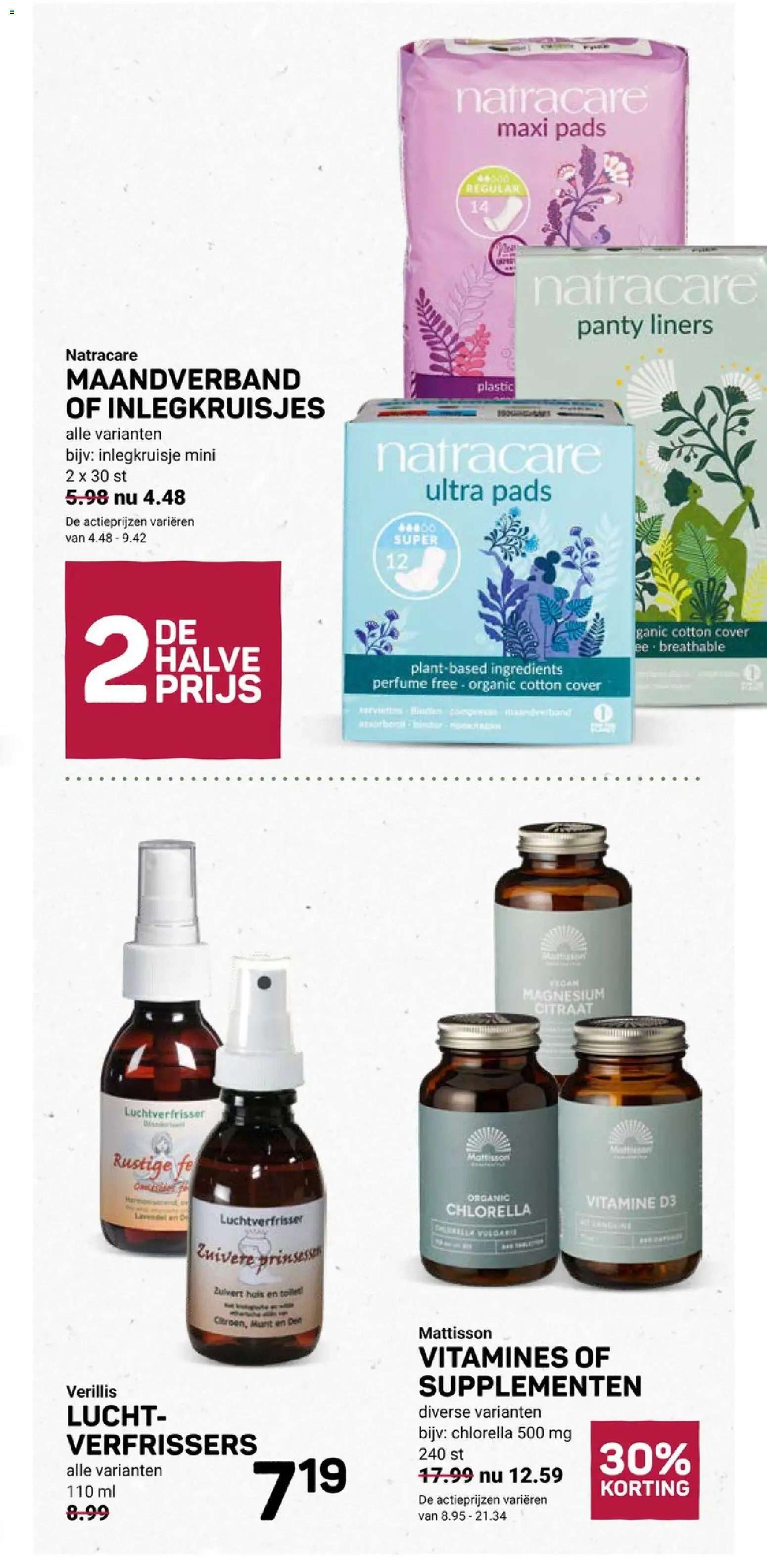 {H1} | Pagina: 13 | Producten: Luchtverfrisser, Panty, Pads, Supplementen