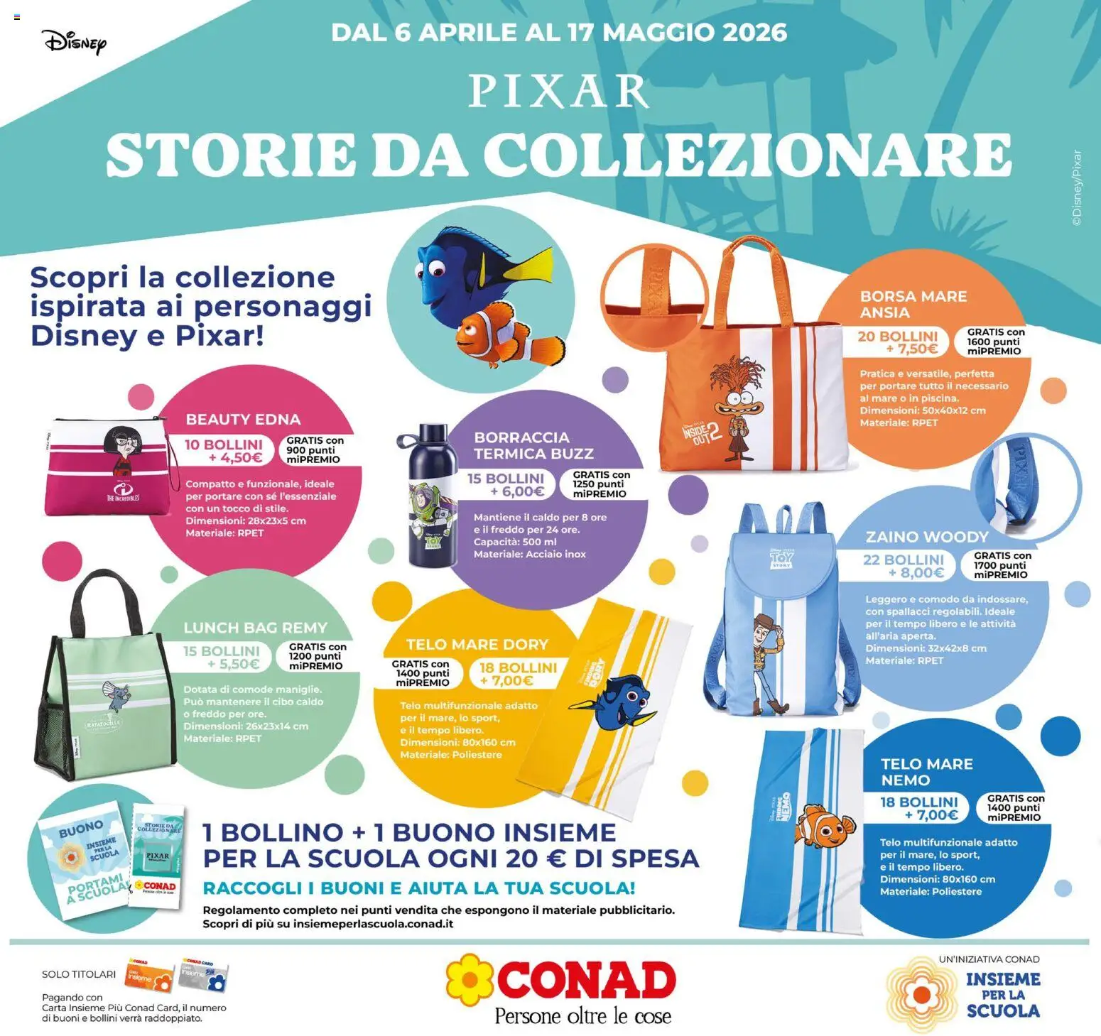 Volantino Conad del 08.04.2026 | Pagina: 18 | Prodotti: Zaino, The, Borsa, Borraccia